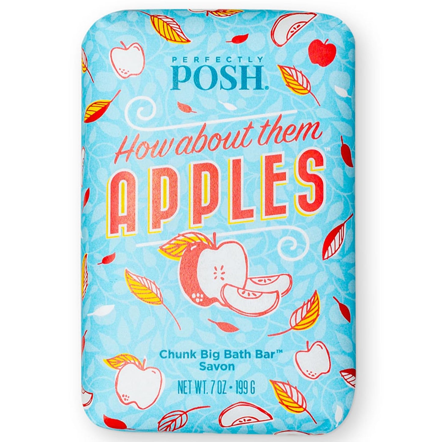 Perfectly Posh - How About Them Apples Big Bath Bar - Nourishing Soap with Cinnamon & Apple Fragrance - for Energizing Bath Time - 7oz Beauty & Personal Care Perfectly Posh