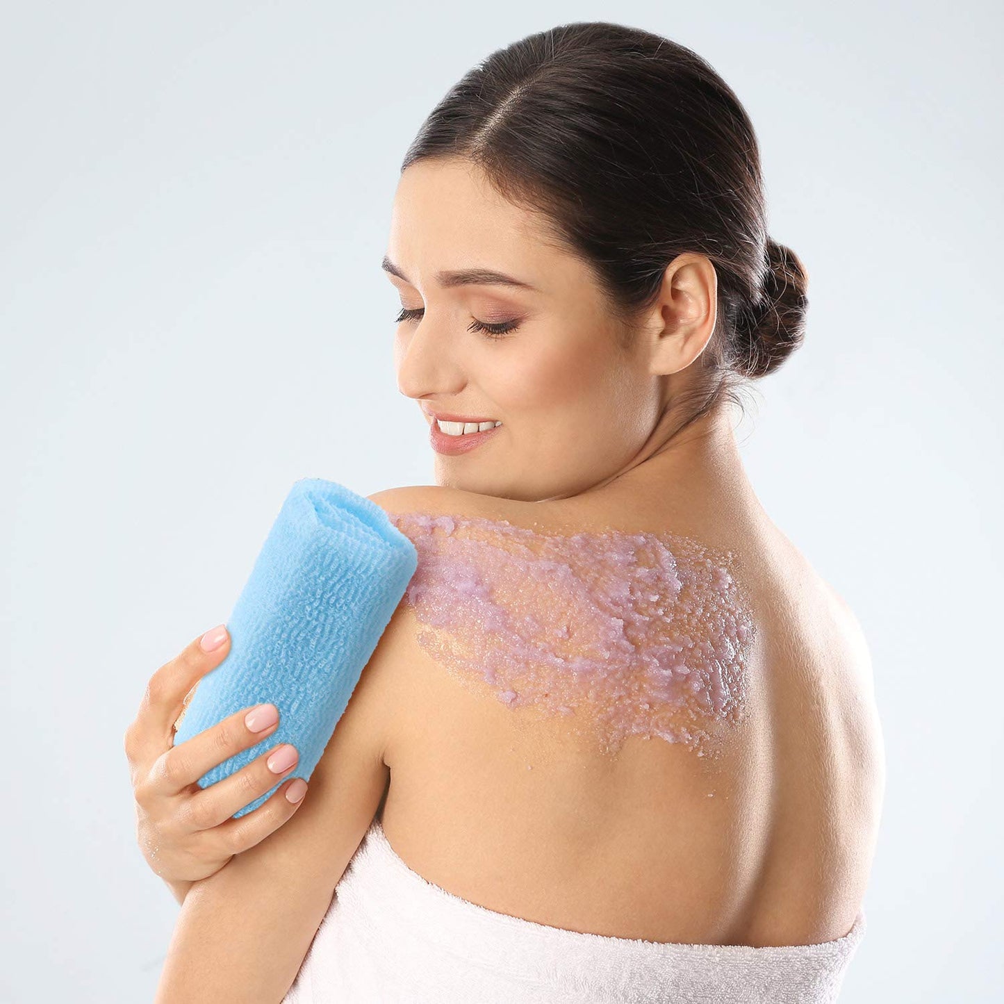 Boao 4 Pieces Exfoliating Washcloth Towel Japanese Washcloth African Sponge Skin Bath Wash Towel Korean Loofah Bath Cloth Shower for Body 35 Inches Beauty & Personal Care Boao