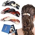 Mistofu Hair Clips (3 Count) - Large Hair Barrettes for Thick Hair - 3pcs Elegant French Barrettes Retro Hair Accessories for Women Daily Wear Beauty & Personal Care Mistofu
