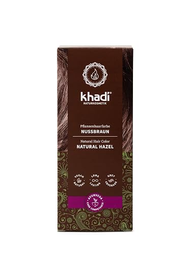 khadi NATURAL HAZEL Natural Hair Color - Hair Color for shiny to rich chocolate brown - plant hair color - 100% herbal & natural - 3.5 oz Beauty & Personal Care KHADI