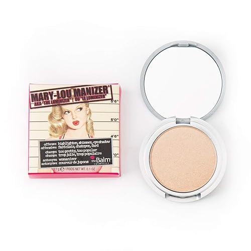 theBalm Mary-Lou Manizer Honey-Hued Luminizer, Highlighter, Shadow & Shimmer, Subtle Glow, 0.1 Ounce (Pack of 1) - Travel Size Beauty & Personal Care theBalm