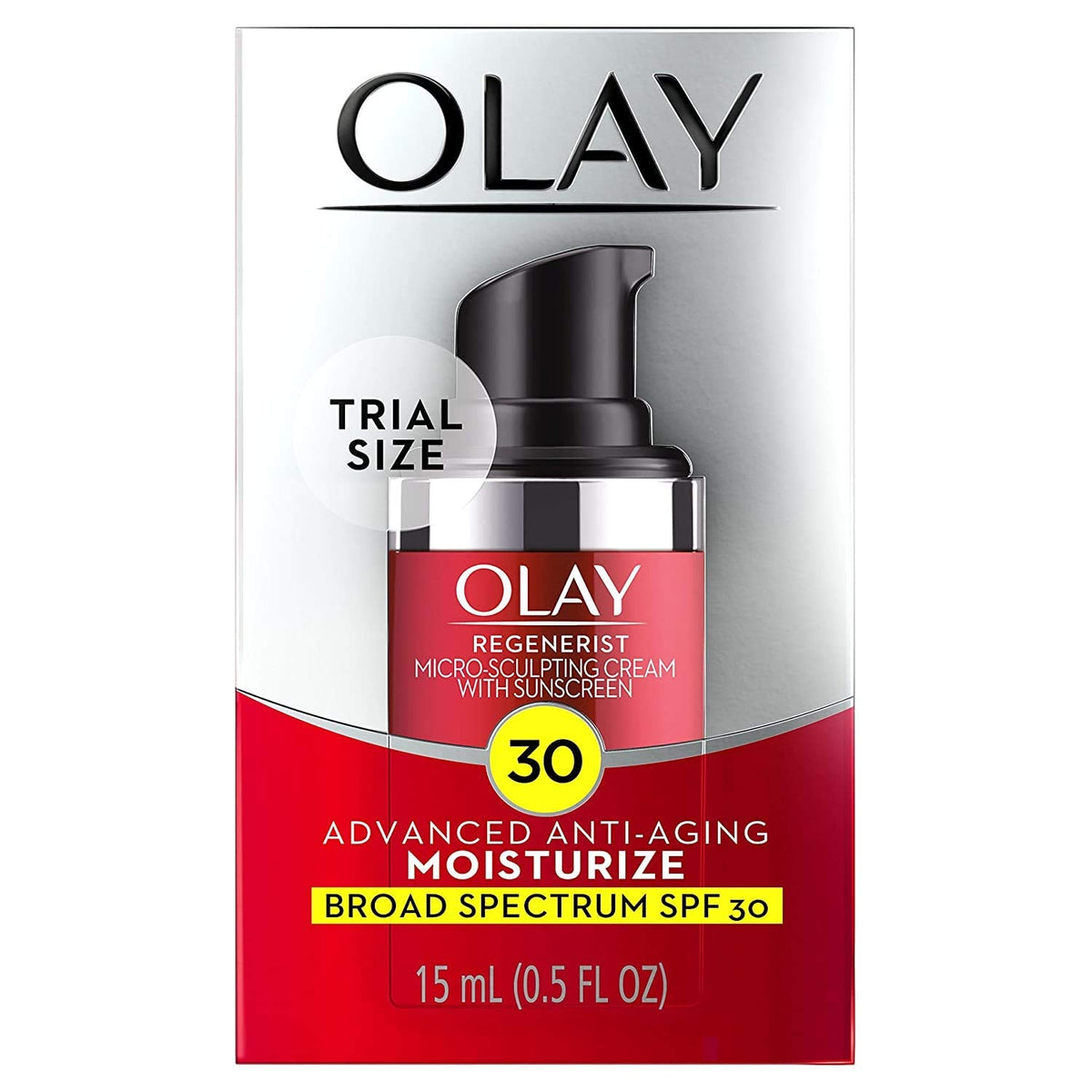 Olay Regenerist Micro-Sculpting Cream Face Moisturizer with Sunscreen, SPF 30, Trial Size 0.5 oz Beauty & Personal Care Olay