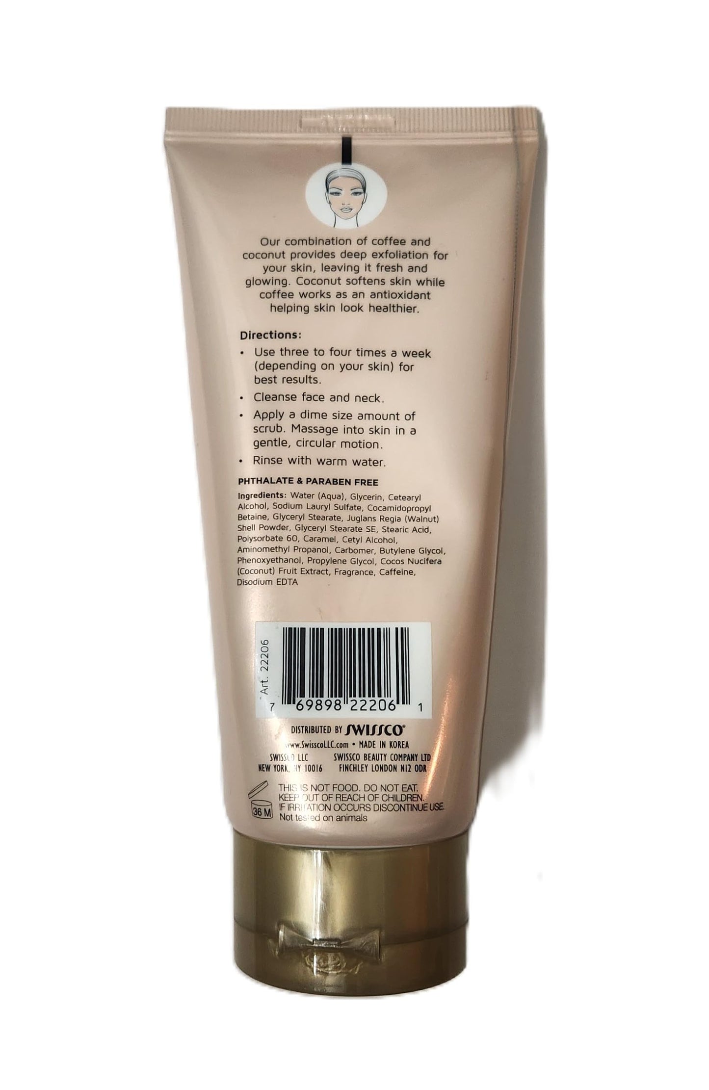 Precision Beauty Coffee and Coconut Face Scrub, Exfoliating, 5.75 fl oz Beauty & Personal Care Precision Beauty