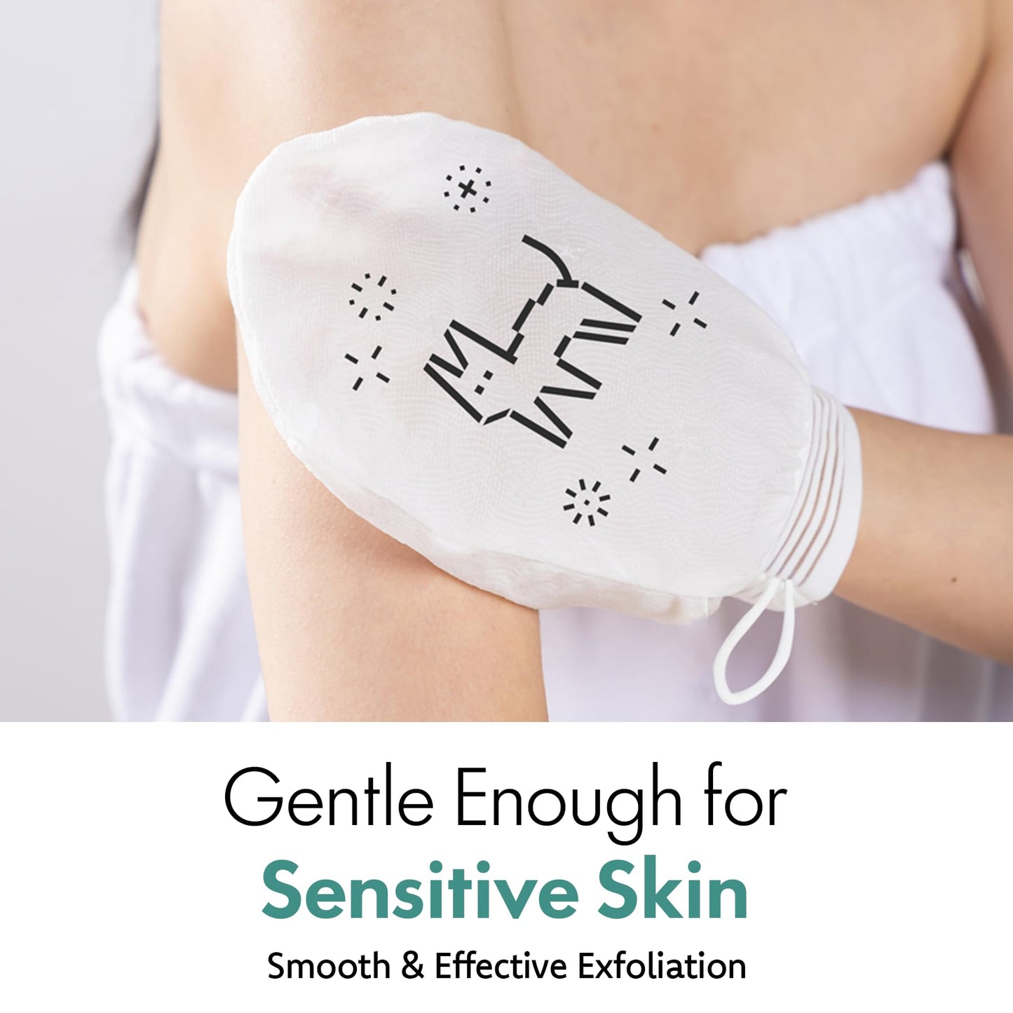 Ttaemigo Band White Exfoliating Mitt for Body (2pc) - ttaemigo is a premium exfoliating mitt made from the secret exfoliation method of the Korean Beauty and Personal Care ttaemigo
