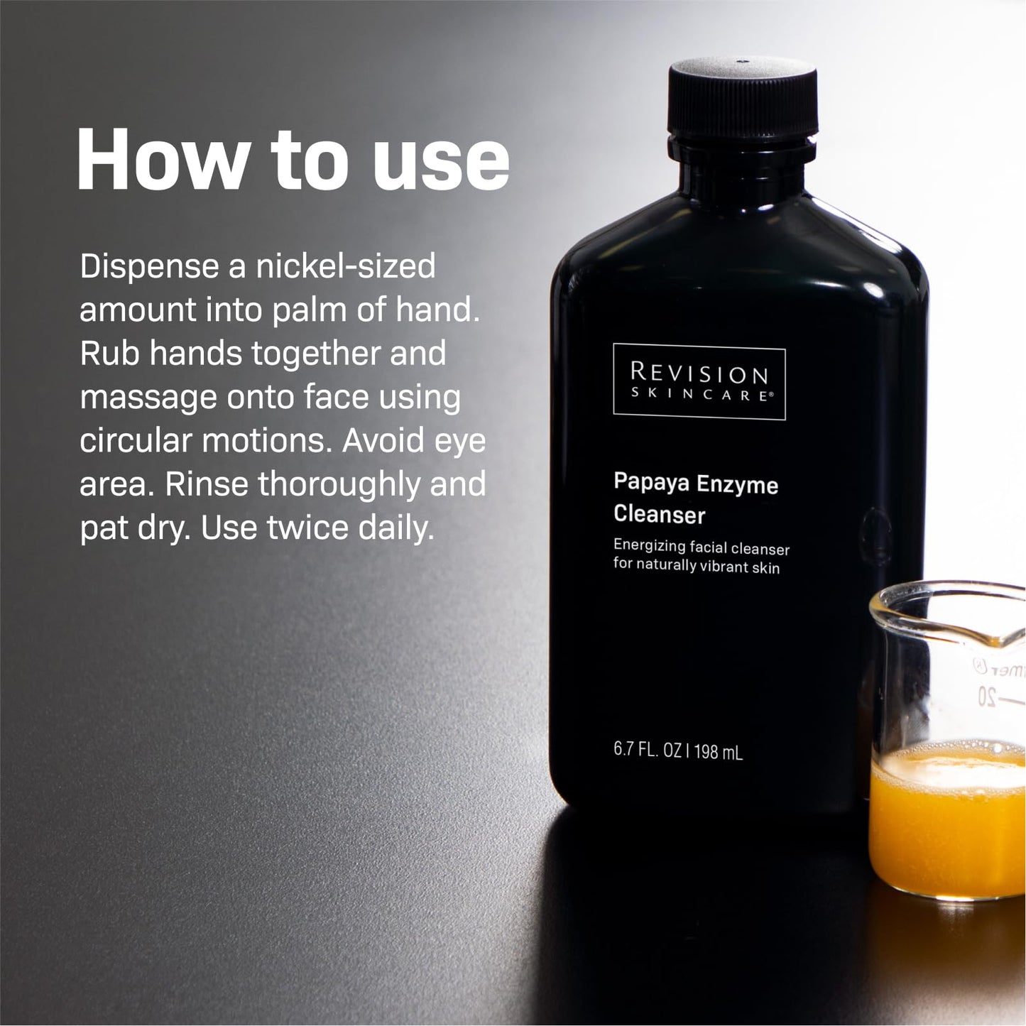 Revision Skincare Papaya Enzyme Cleanser, Energizing Facial Cleanser with Salicylic Acid, Soothing and Exfoliating, 6.7 fl oz Beauty & Personal Care Revision Skincare