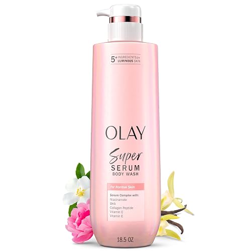 Olay Super Serum Body Wash for Normal Skin, 24hr Long Lasting Hydration, 5+ Ingredient Serum Complex for Bright Even Firm Luminous Skin, 18.5 fl oz Beauty & Personal Care Olay