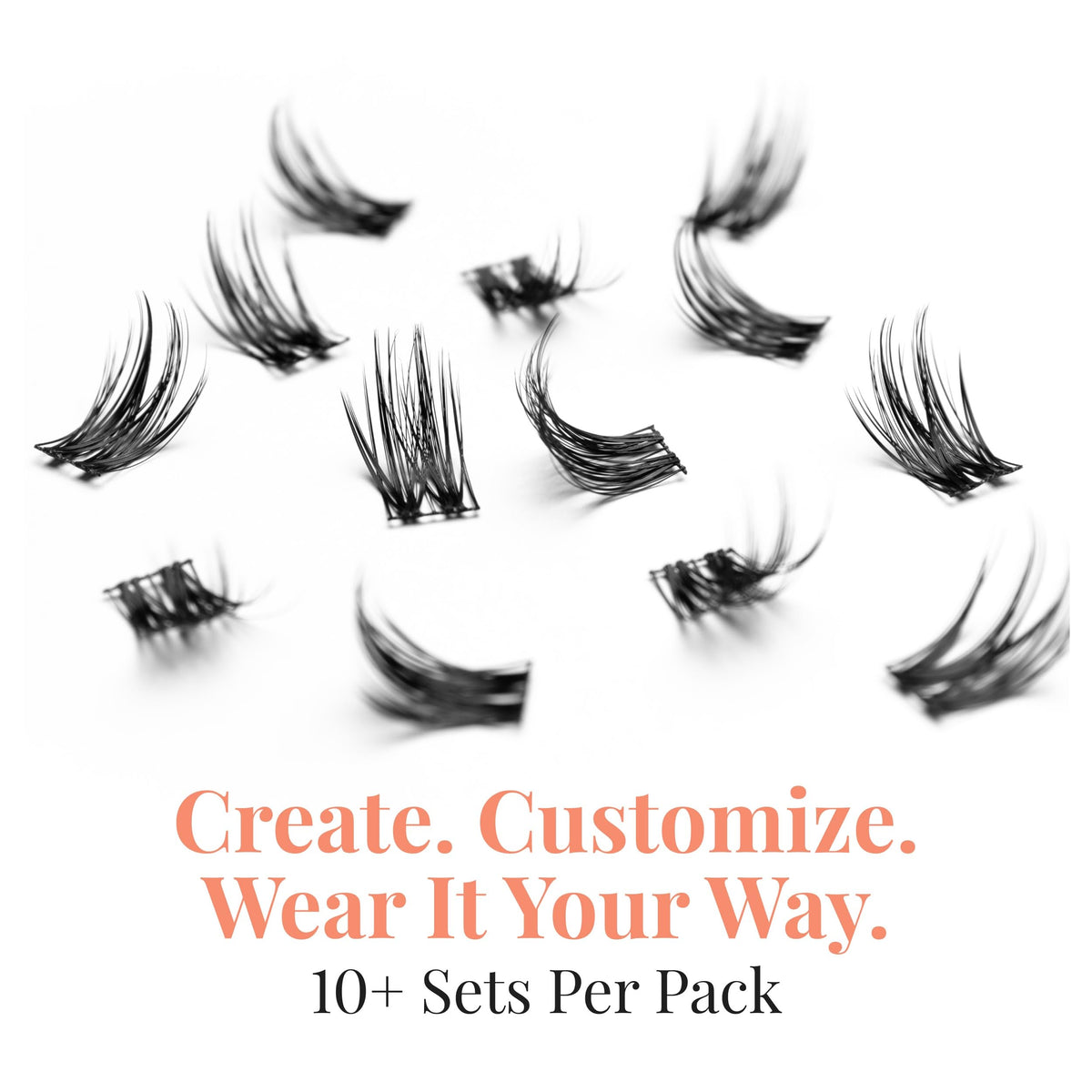 FH By Flutterhabit, Mega Pack DIY Lash Clusters, Textured Short, 100 Count