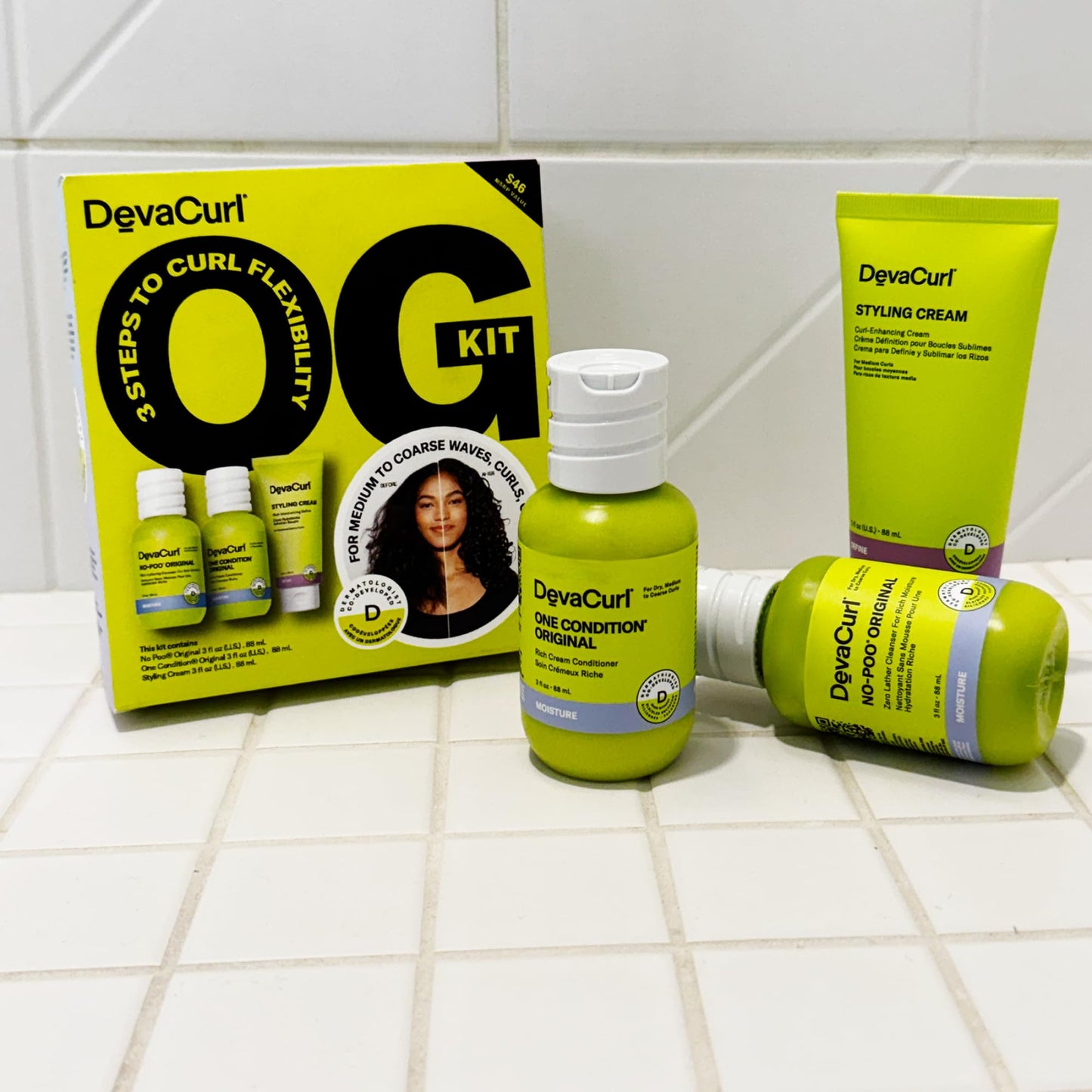 DevaCurl OG Kit | Original Curl Routine | No Poo Original | One Condition Original | Styling Cream | Travel Sizes Beauty & Personal Care DevaCurl