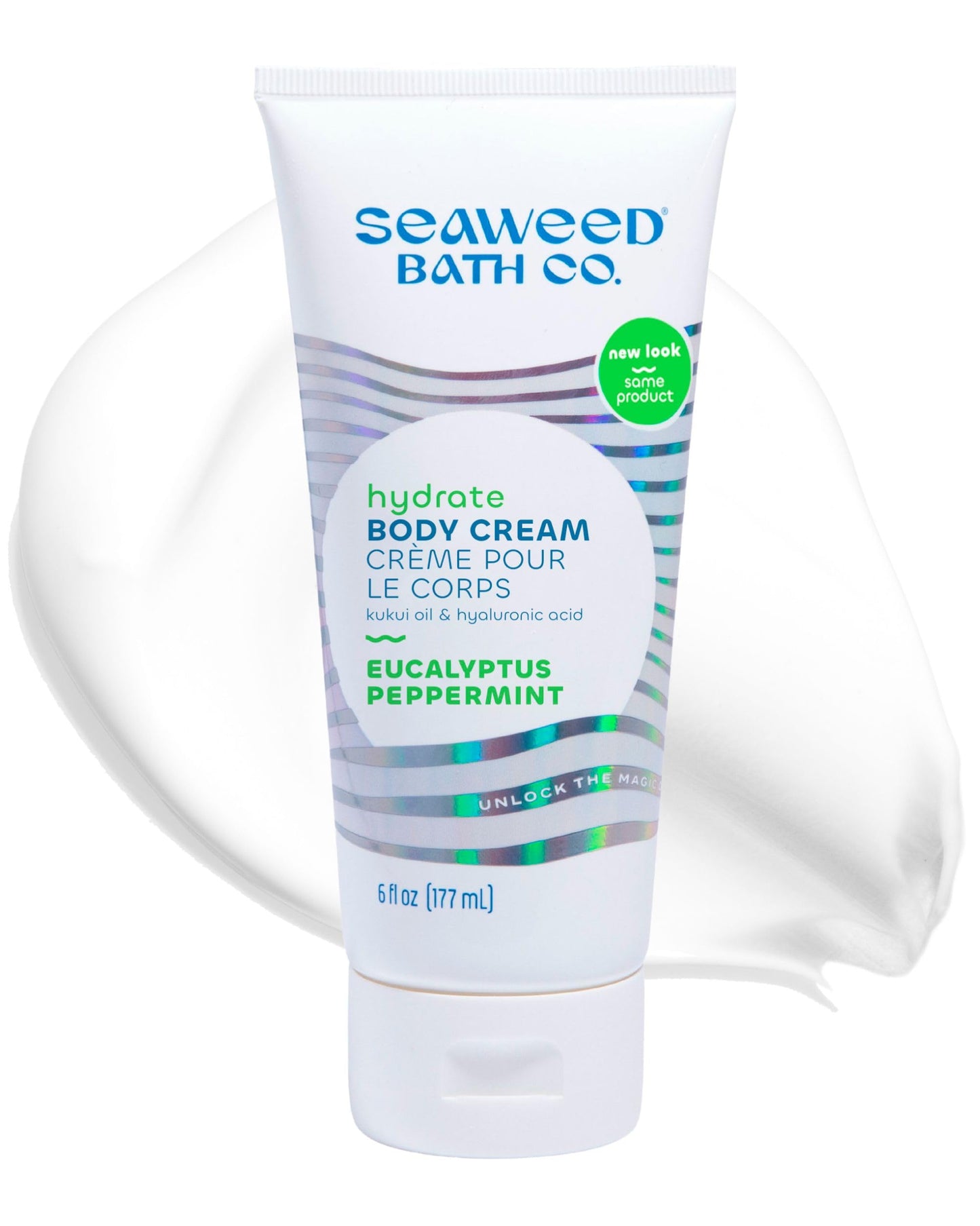 Seaweed Bath Co. Hydrate Body Cream - Eucalyptus Peppermint - Hydrating Scented Moisturizer for Body and Hands - With Vitamin E, Hyaluronic Acid Beauty & Personal Care The Seaweed Bath Co.