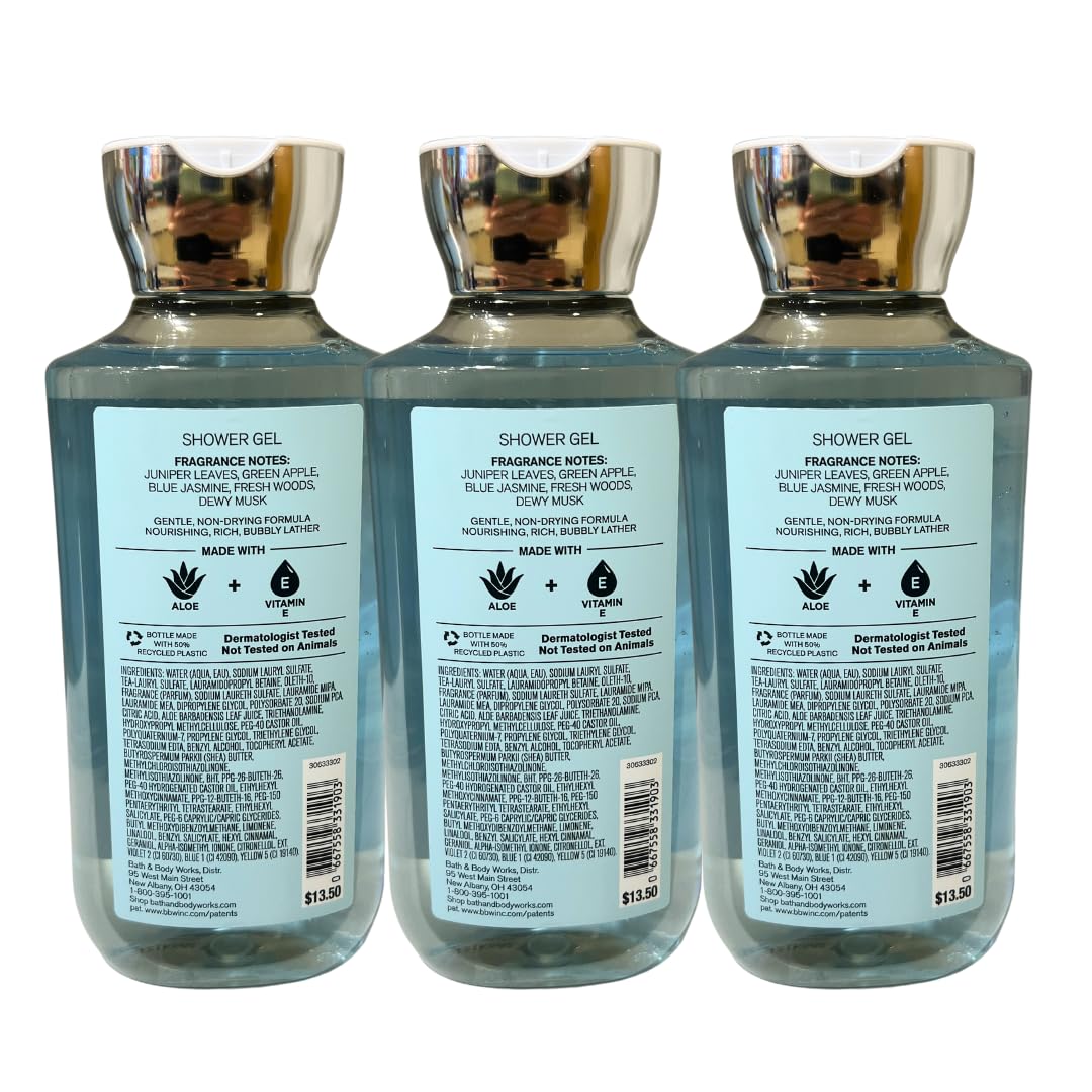 Bath & Body Works Juniper Breeze Shower Gel 10oz - Pack of 3 Beauty & Personal Care Bath & Body Works