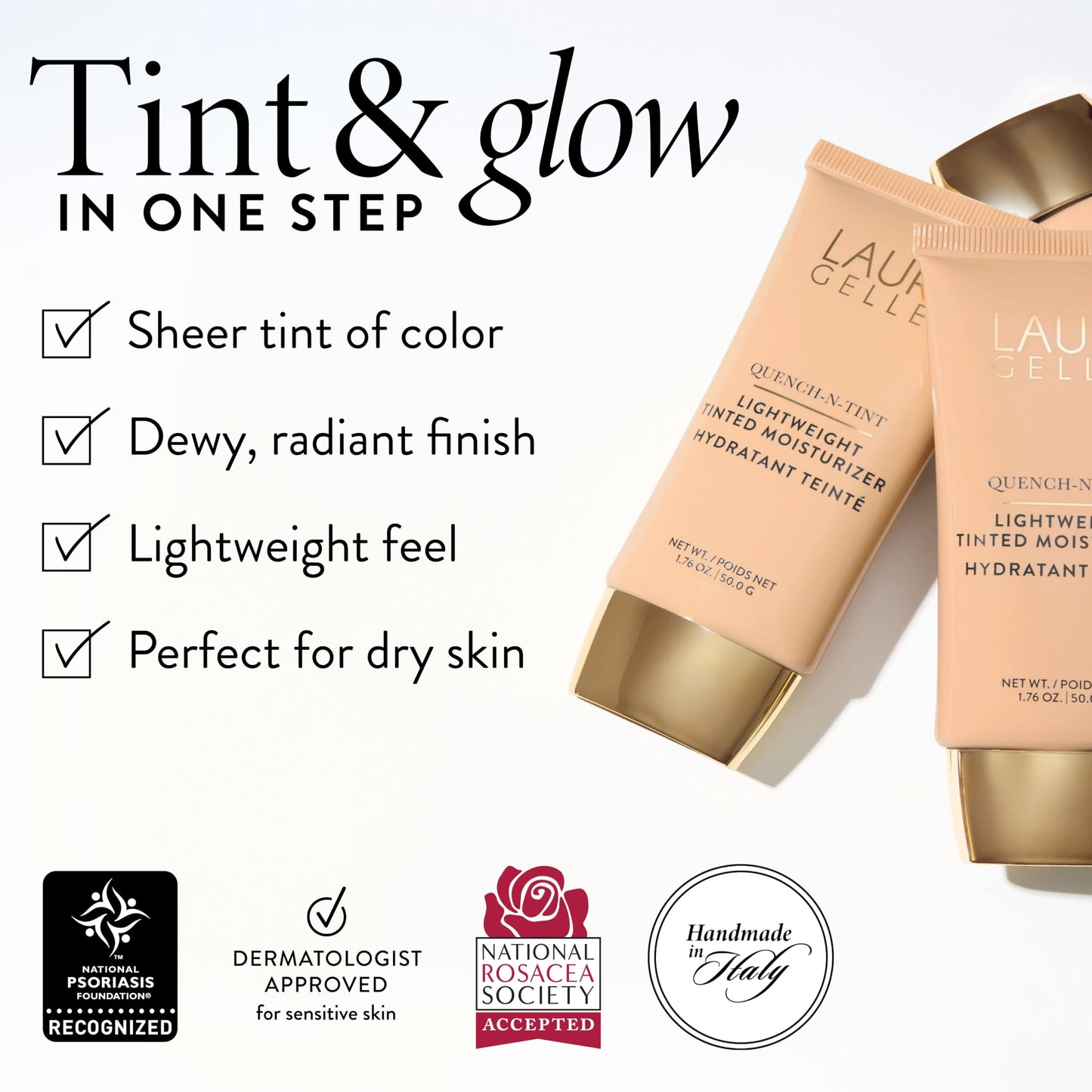LAURA GELLER Quench-n-Tint Tinted Moisturizer, Hydrating - Light/Medium