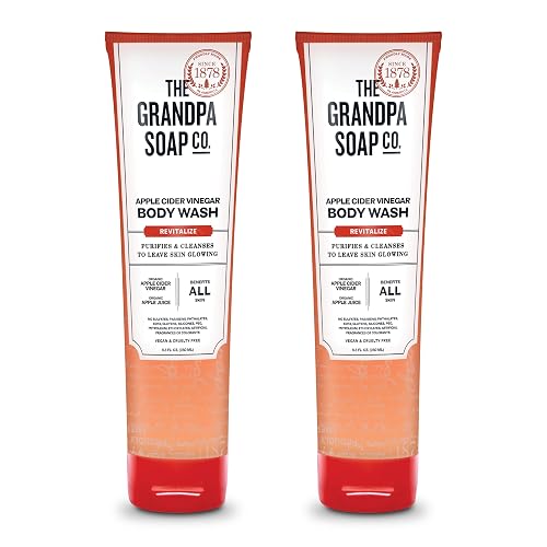 The Grandpa Soap Company Apple Cider Vinegar Body Wash - Purifies and Cleanses to Leave Skin Glowing, With Appl Cider Vinegar and Apple Juice, Helps Beauty & Personal Care The Grandpa Soap Company