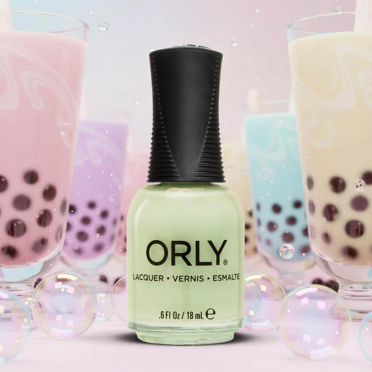 Orly Pastel Green Nail Polish | Creme Finish Nail Lacquer | Long-Lasting, Even Coverage | Precision Gripper Cap | Vegan & Cruelty-Free (Matcha Foam)