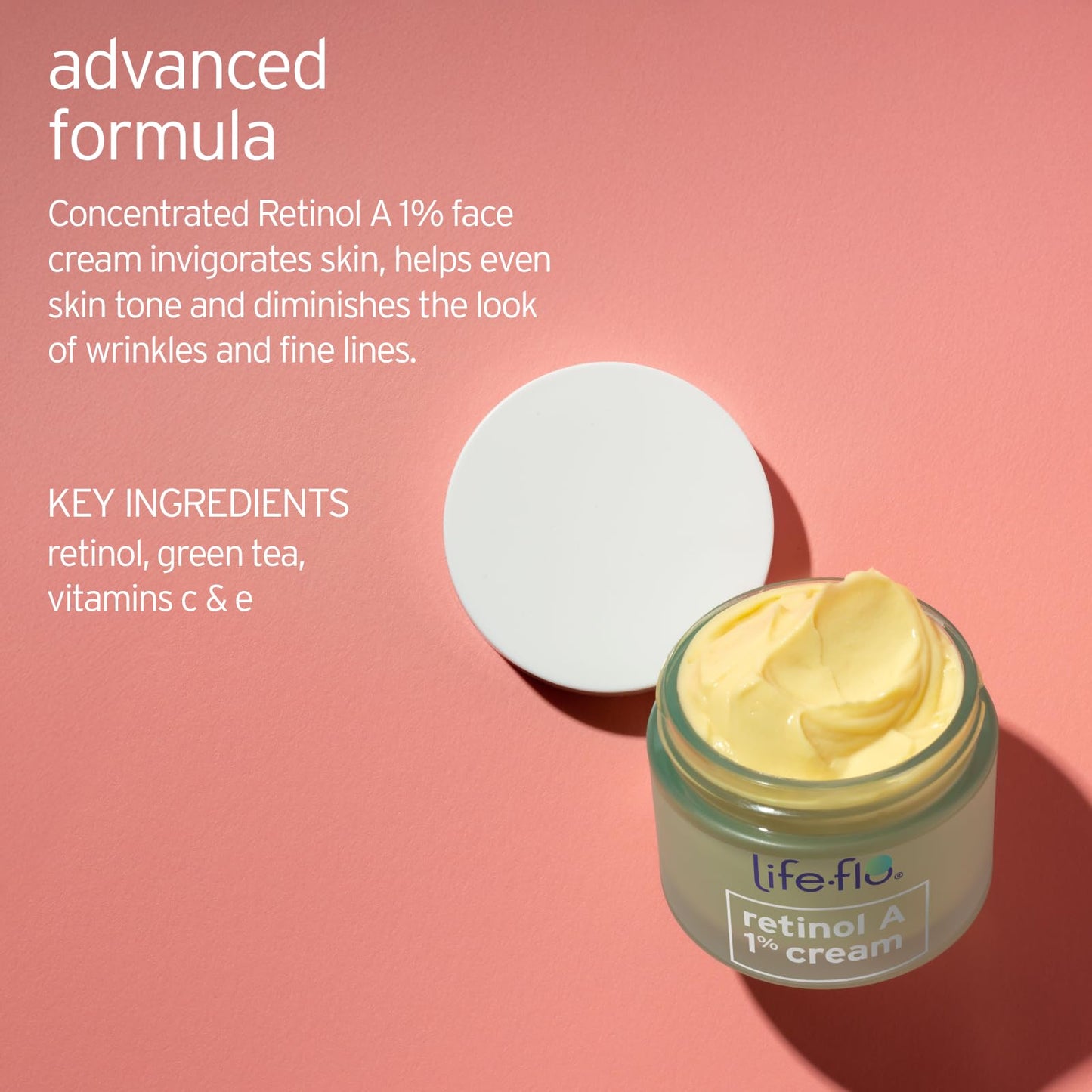 LIFE-FLO Retinol Face Cream - Face Moisturizer and Neck Cream w/ 1% Retinol Vitamin A, Green Tea and Vitamin E - Refines Skin, Minimizes Appearance Beauty & Personal Care LIFE-FLO