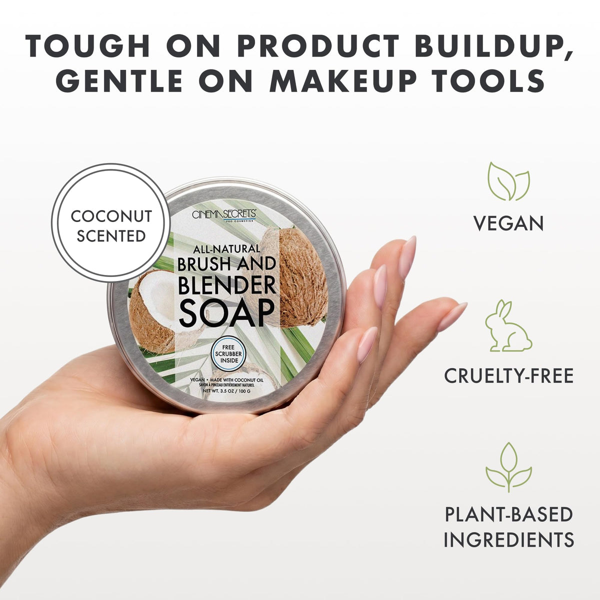 CINEMA SECRETS Vegan Makeup Brush Cleaner Soap - Mini
