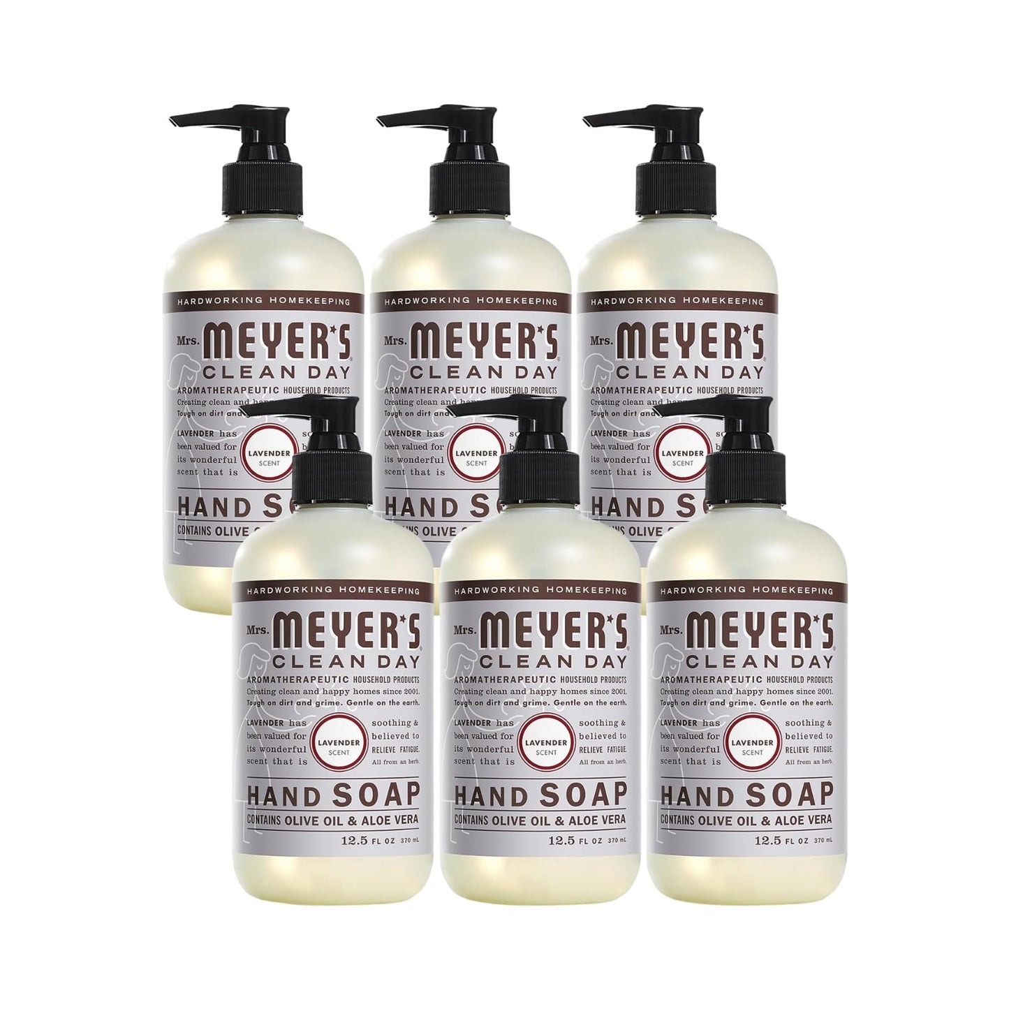 Meyers Lavender Liquid Hand Soap, 12.5 Oz, (Pack of 6) Beauty & Personal Care Mrs. MEYER'S