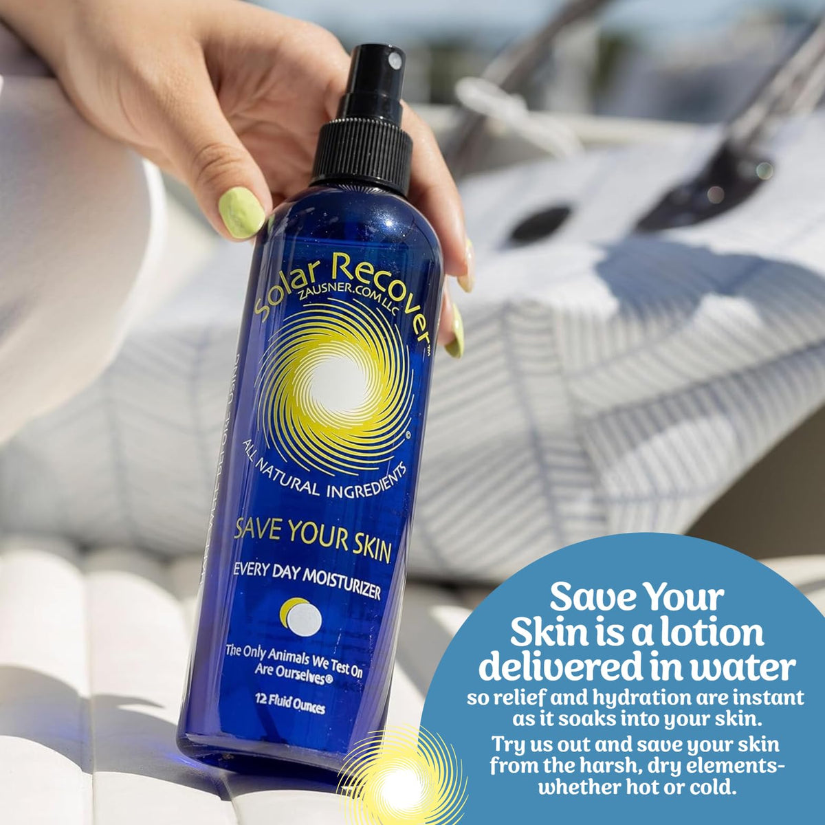 Solar Recover After Sun Moisturizing Spray 12oz – Hydrating Face & Body Mist with Vitamin E & Calendula – Sunburn Relief, USA Made Beauty & Personal Care Solar Recover