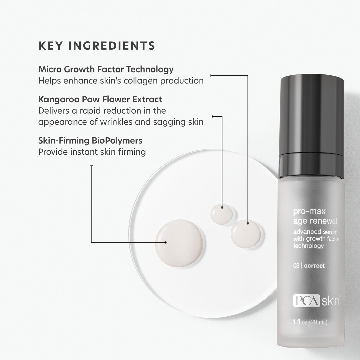 PCA SKIN Pro Max Age Renewal Anti Aging Serum, Anti Aging Face Serum for Reducing Wrinkles and Sagging Skin, Helps Lift and Firm Skin on Face Beauty & Personal Care PCA SKIN