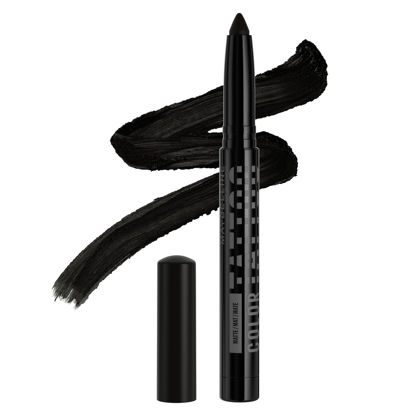 MAYBELLINE Color Tattoo Longwear Multi-Use Eye Shadow Stix, All-In-One Eye Makeup for Up to 24HR Wear, I am Rebellious (Matte Black), 1 Count Beauty & Personal Care MAYBELLINE