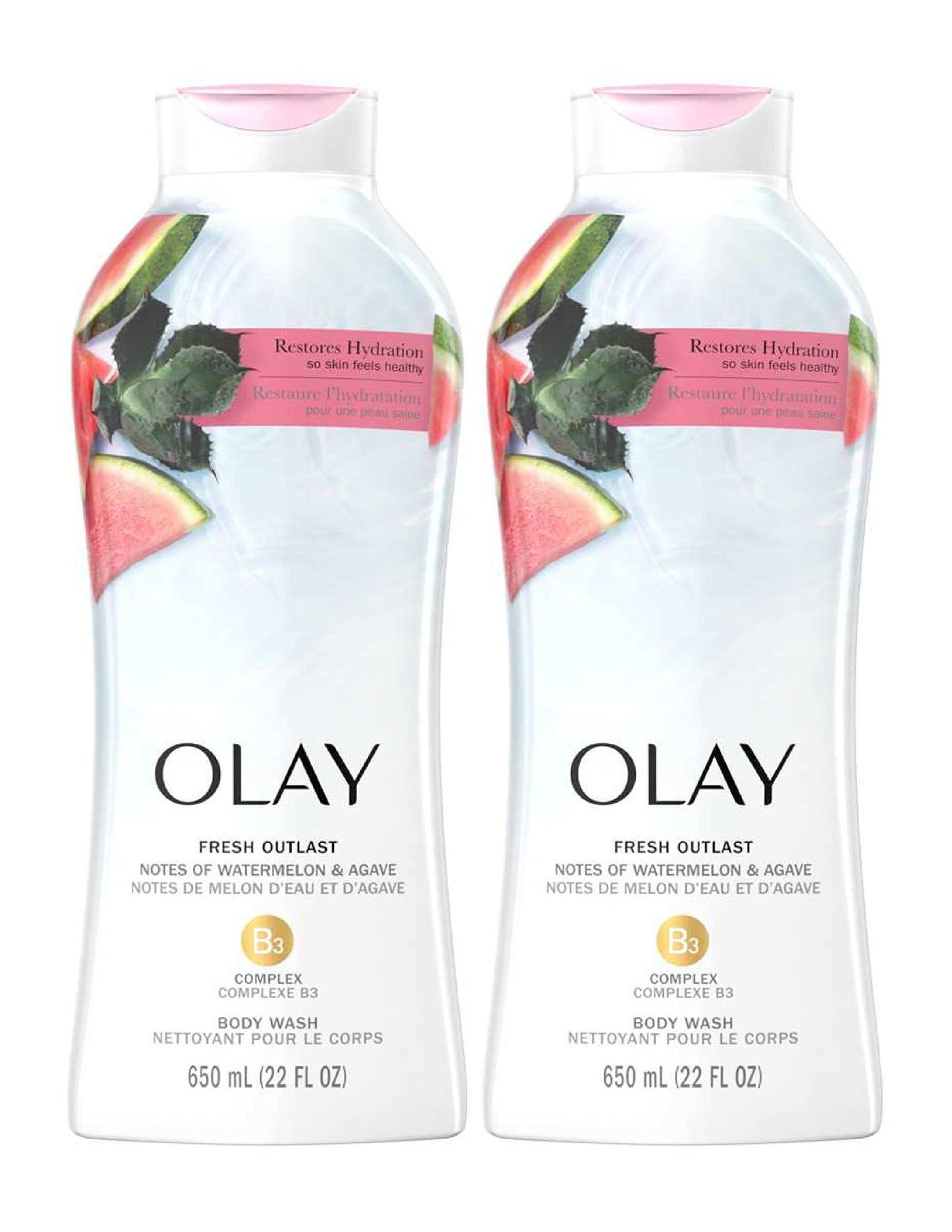 Olay Body Wash Fresh Water Melon And Agave 22 Ounce (Pack of 2) Beauty & Personal Care Olay