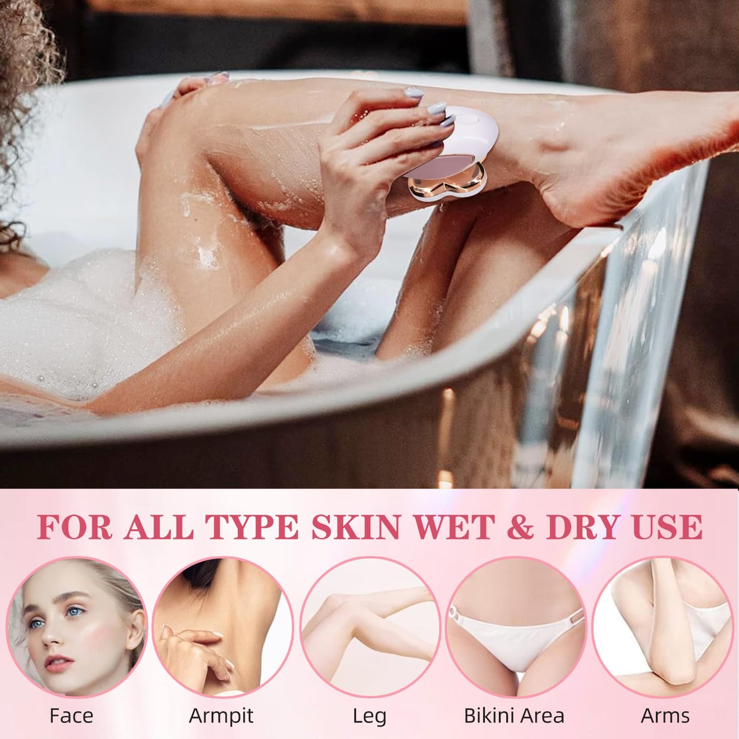 CeqCin Electric Razor for Women,Wet/Dry Rotary Electric Shaver for Women Leg,Rechargeable Hair Removal Device Epilator,Electric Hair Trimmer Beauty and Personal Care CeqCin