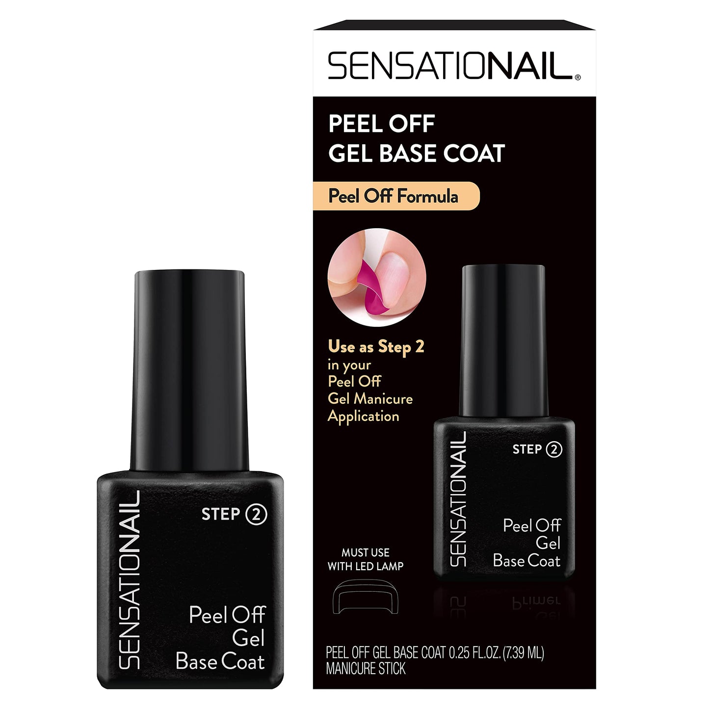 Sensationail Peel Off Formula Gel Nail Polish Base Coat Refill, Clear, 0.25 Fl Oz Beauty & Personal Care Sensationail