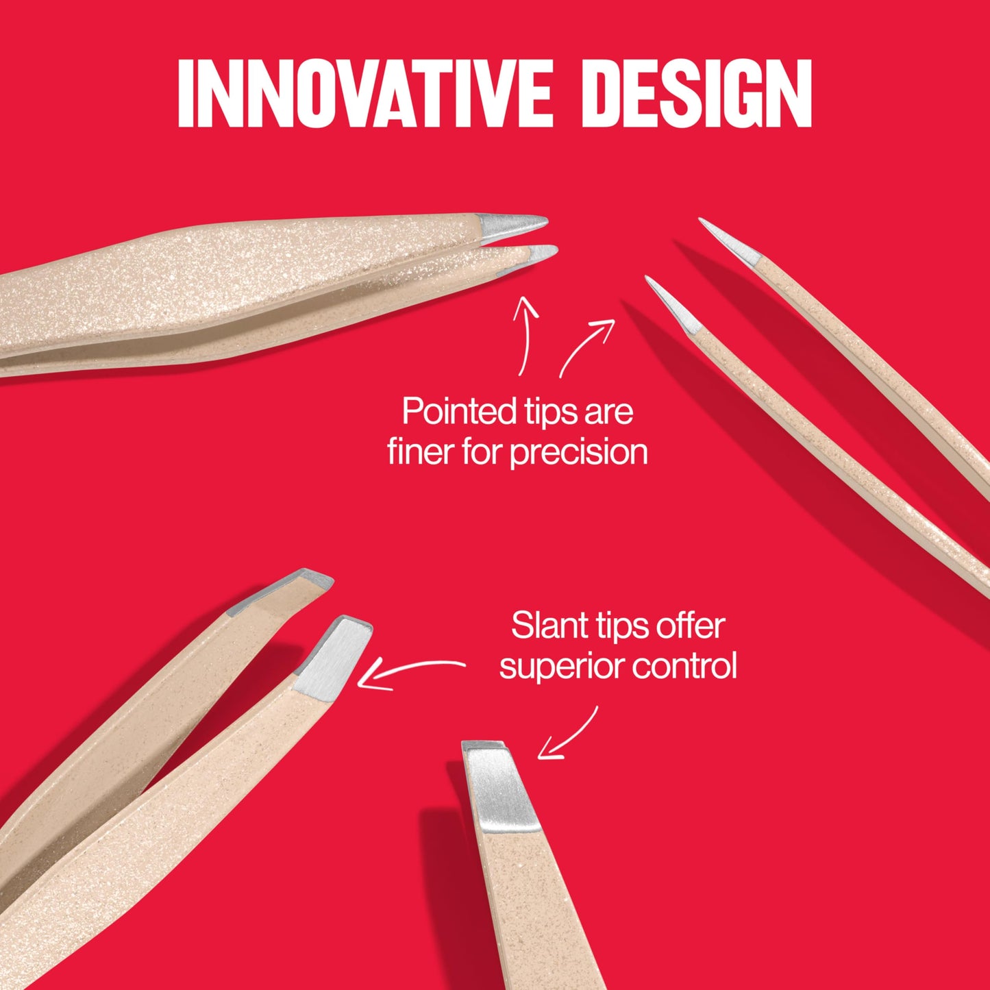 Revlon Designer Series Mini Tweezer Set, Hair Removal Tool Kit with Slant & Point Tips, Portable and Easy to Use, Made with Long Lasting Stainless Beauty & Personal Care REVLON