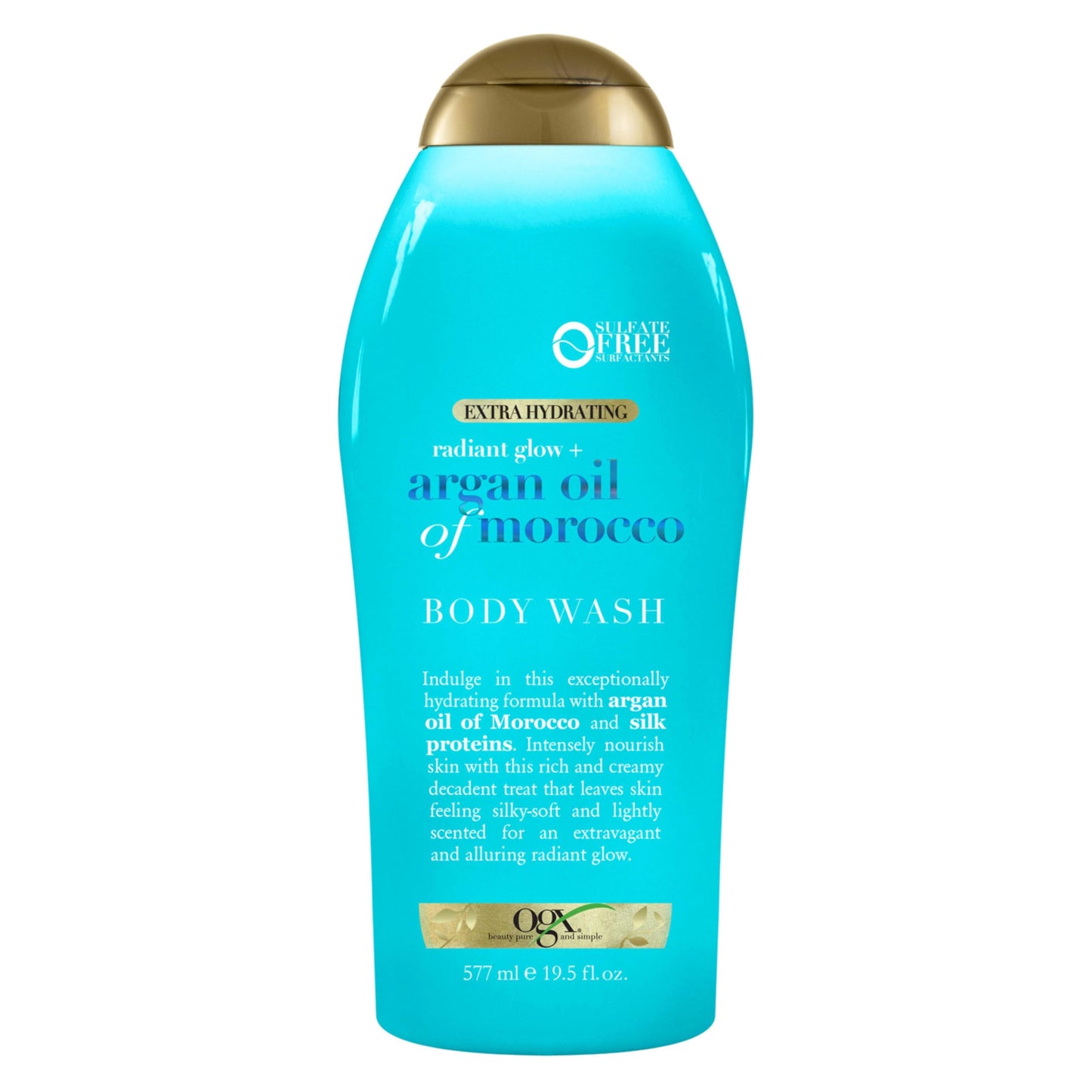 OGX Radiant Glow + Argan Oil of Morocco Extra Hydrating Body Wash for Dry Skin, Moisturizing Gel Cleanser for Silky Soft Skin, Body Wash for Women Beauty & Personal Care OGX