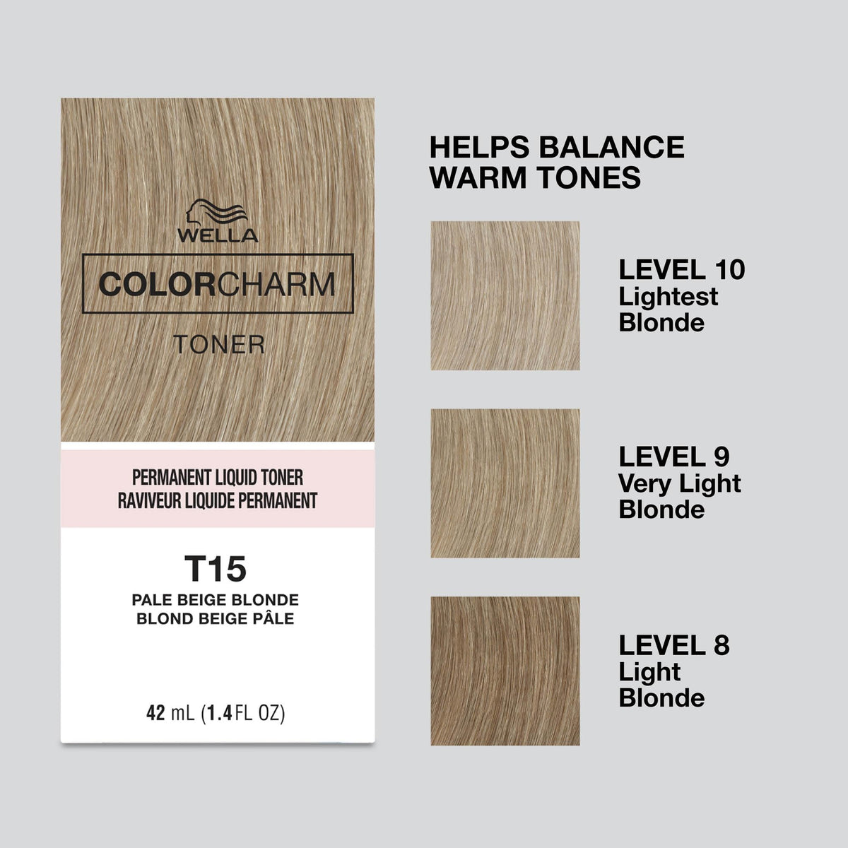COLORCHARM Permanent Liquid Toners | Neutralize Brass | Free of Parabens | Vegan | T15 Pale Beige Blonde | 1.4 Fl Oz Beauty & Personal Care COLORCHARM