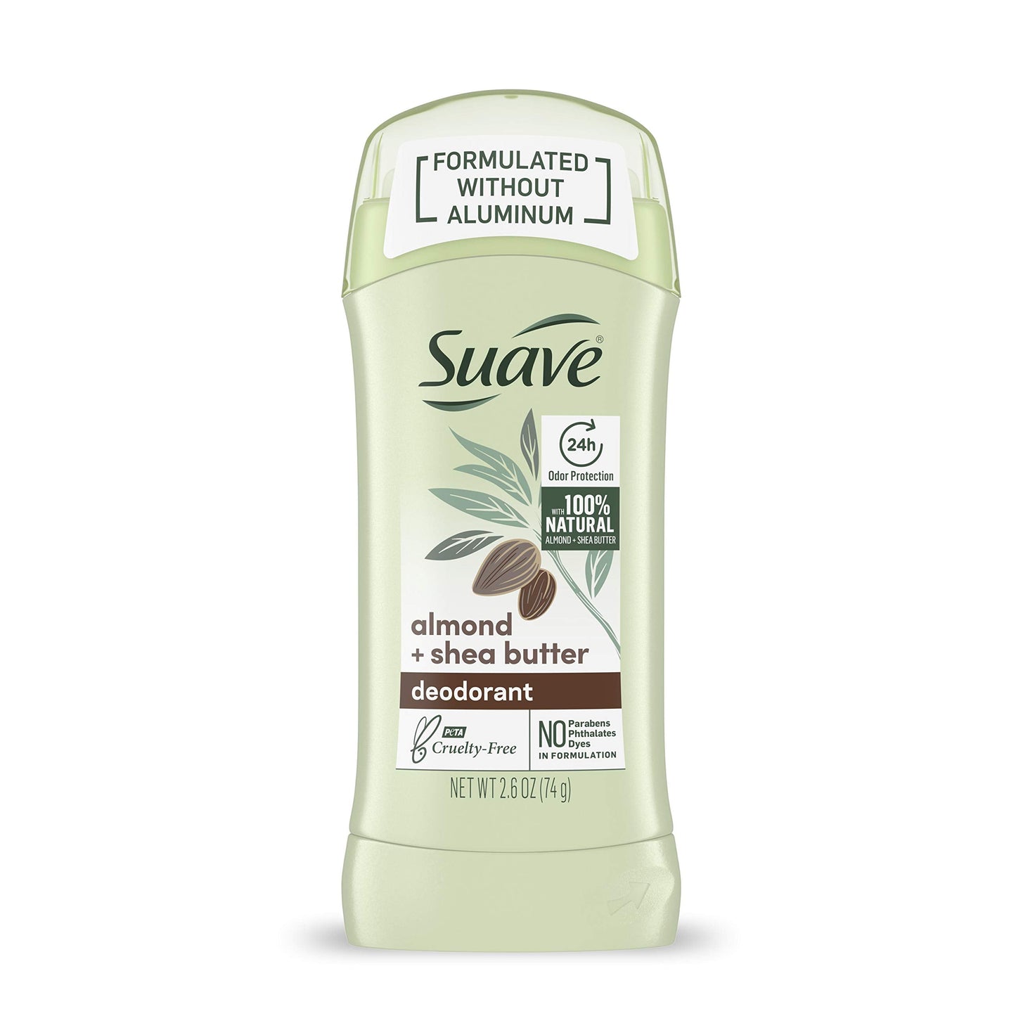Suave Aluminum Free Deodorant for Women 24-Hour Odor Protection Almond & Shea Butter Cruelty-Free 2.6 oz Beauty and Personal Care Suave