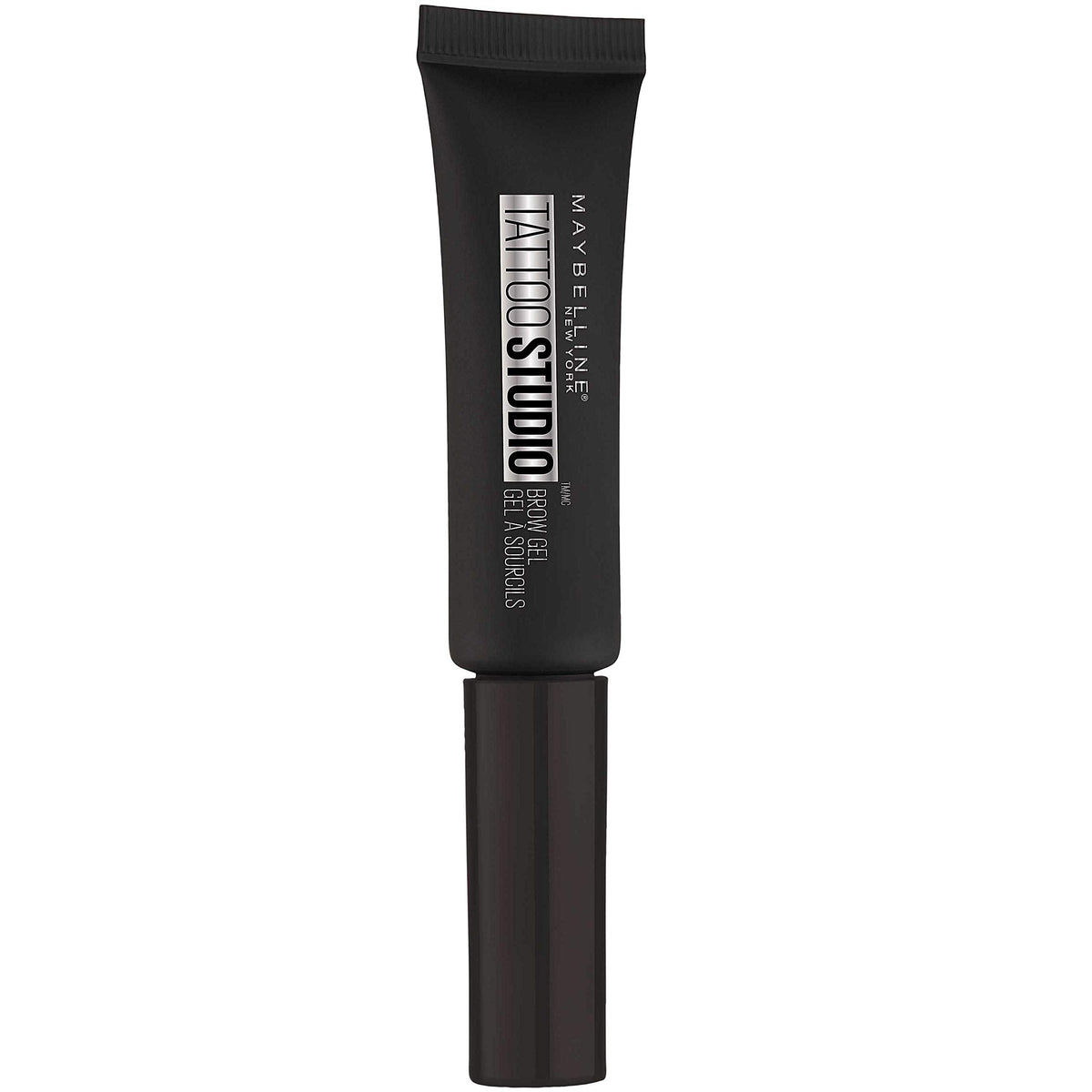 Maybelline TattooStudio Longwear Waterproof Eyebrow Gel Makeup for Fully Defined Brows, Spoolie Applicator Included, Lasts Up To 2 Days, Black Brown