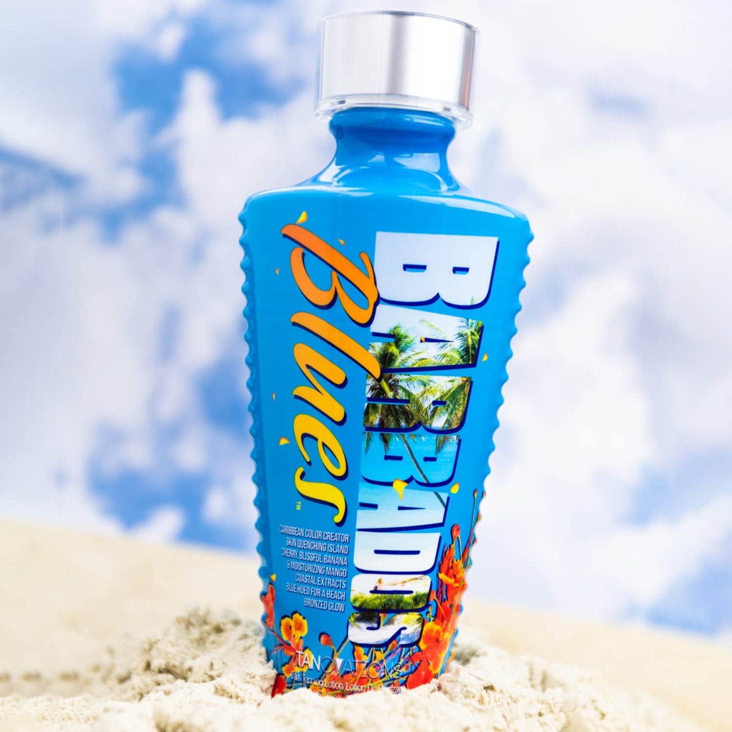 Tanovations Barbados Blues Tanning Lotion - Caribbean Color Creator Skin Quenching Island Cherry, Blissful Banana & Moisturizing Mango Coastal Beauty & Personal Care ED HARDY