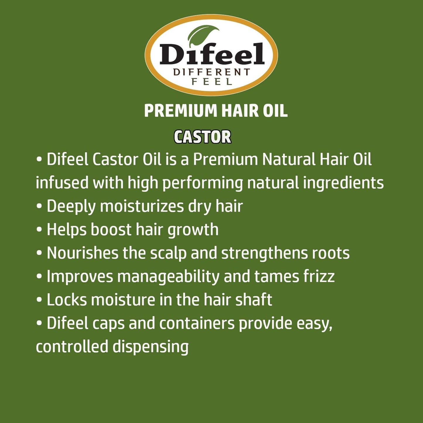 Difeel Mega Care Castor Oil 2.5 ounce - Natural Castor Oil for Hair Growth Beauty & Personal Care Difeel