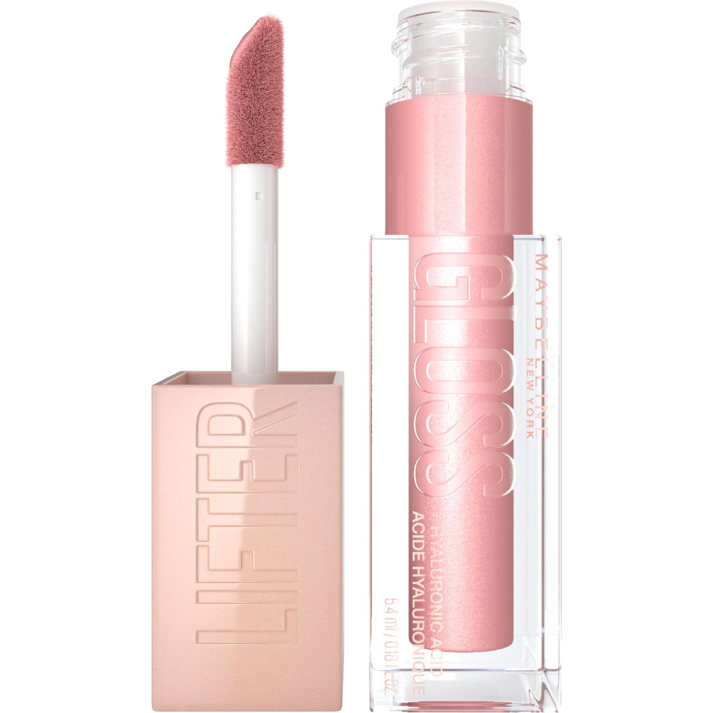 Maybelline Lifter Gloss, Hydrating Lip Gloss with Hyaluronic Acid, High Shine for Plumper Looking Lips, Opal, Pink Neutral, 0.18 Ounce Beauty & Personal Care MAYBELLINE
