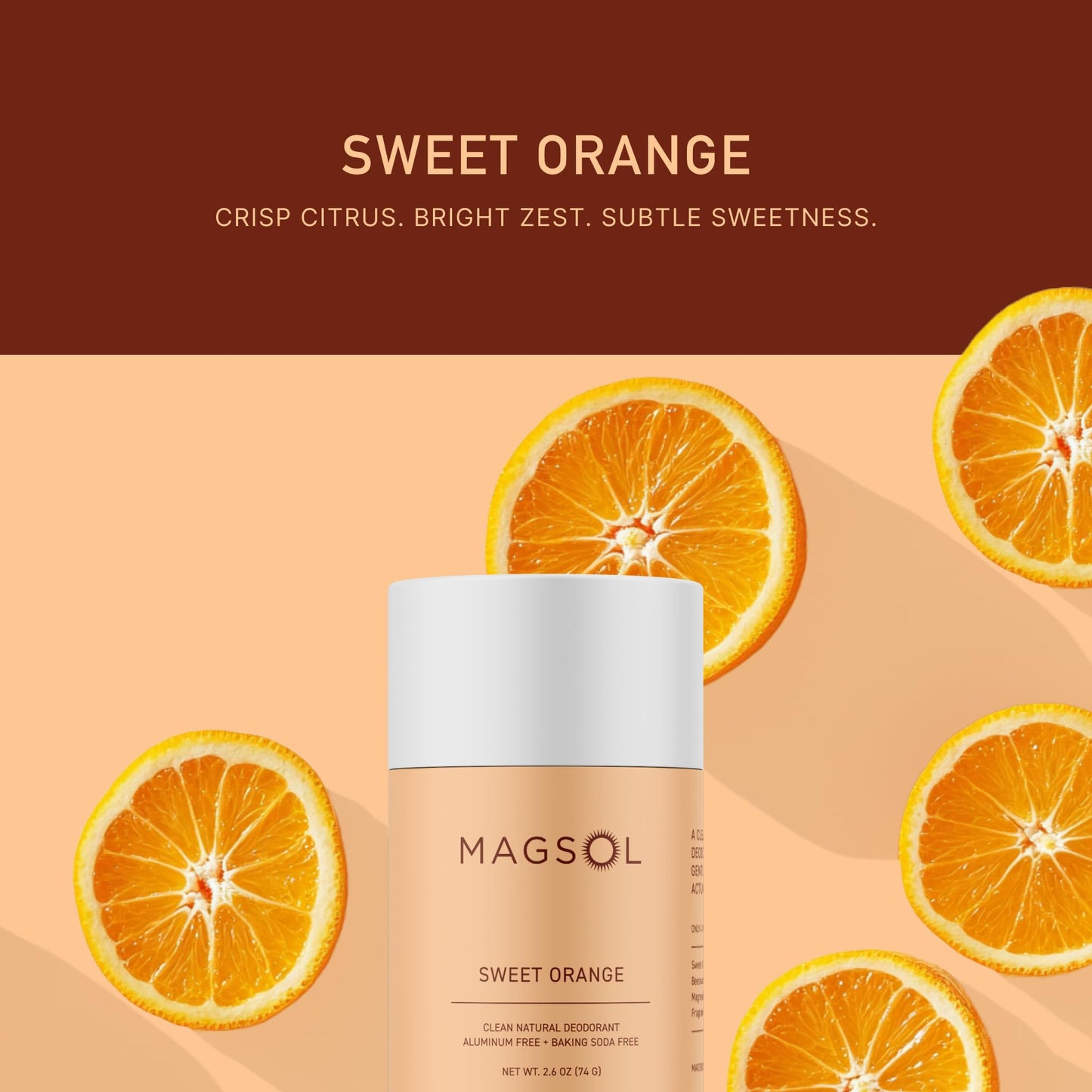 MAGSOL Magnesium Deodorant for Men, Aluminum Free, Baking Soda Free Natural Deodorant for Sensitive Skin, Long Lasting Odor Protection with Sweet Beauty and Personal Care MagSol Organics