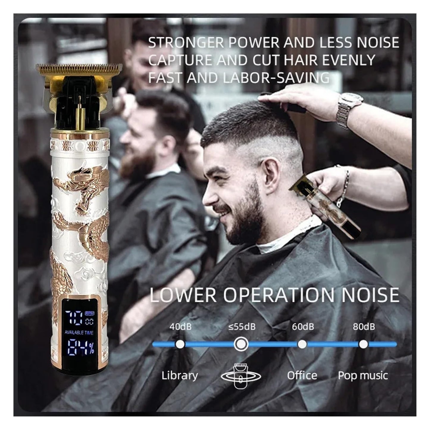 Razors LCD Digital Display Electric Hair Clipper, Oil Head, Carving, Electric Hair Clipper, Hair Salon, Household Electric Hair Clipper(Platinum Beauty and Personal Care EWKYLSEM
