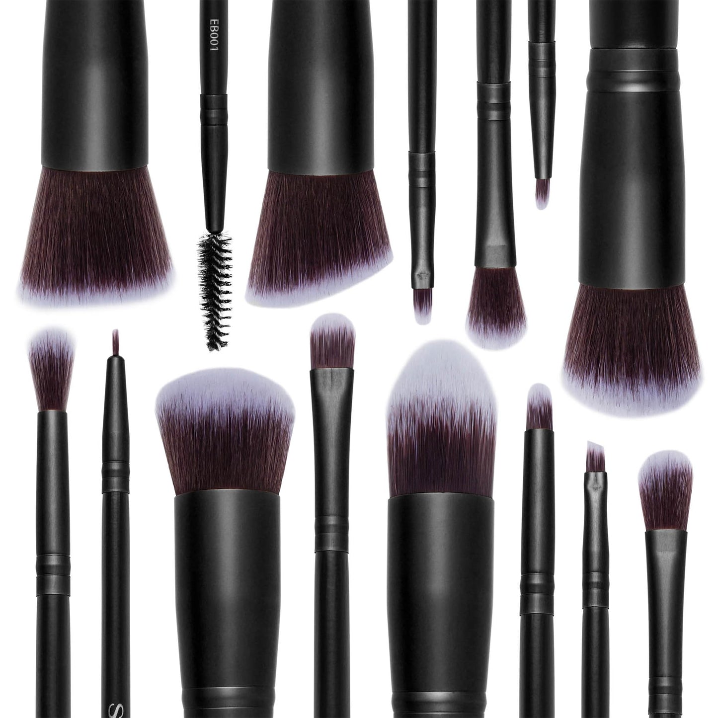 SHANY Makeup Brushes - Black Bombshell - 14-Piece Brush Set - Foundation Powder Concealers Eye Shadows Makeup brushes - Complete Kabuki Makeup Brush Beauty & Personal Care SHANY