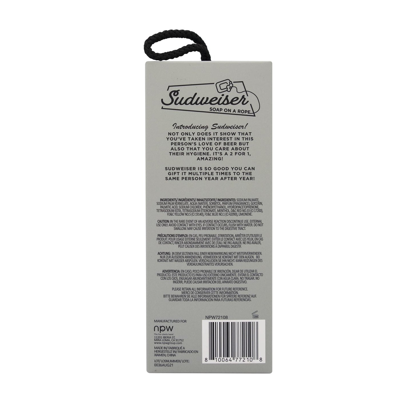NPW-USA Sudweiser Soap on a Rope Beauty & Personal Care NPW