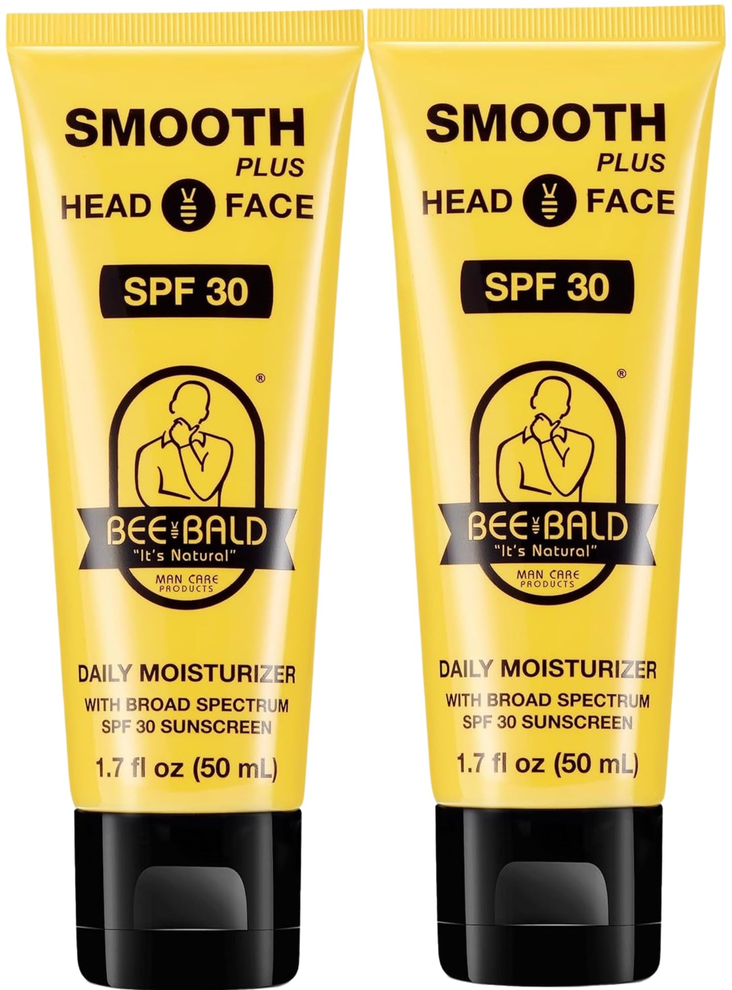 Bee Bald SMOOTH PLUS Head & Face Moisturizer with SPF 30 Sunscreen Lotion Protecting Skin From Harmful UVA/UVB Rays While Hydrating, Moisturizing Beauty & Personal Care Bee Bald