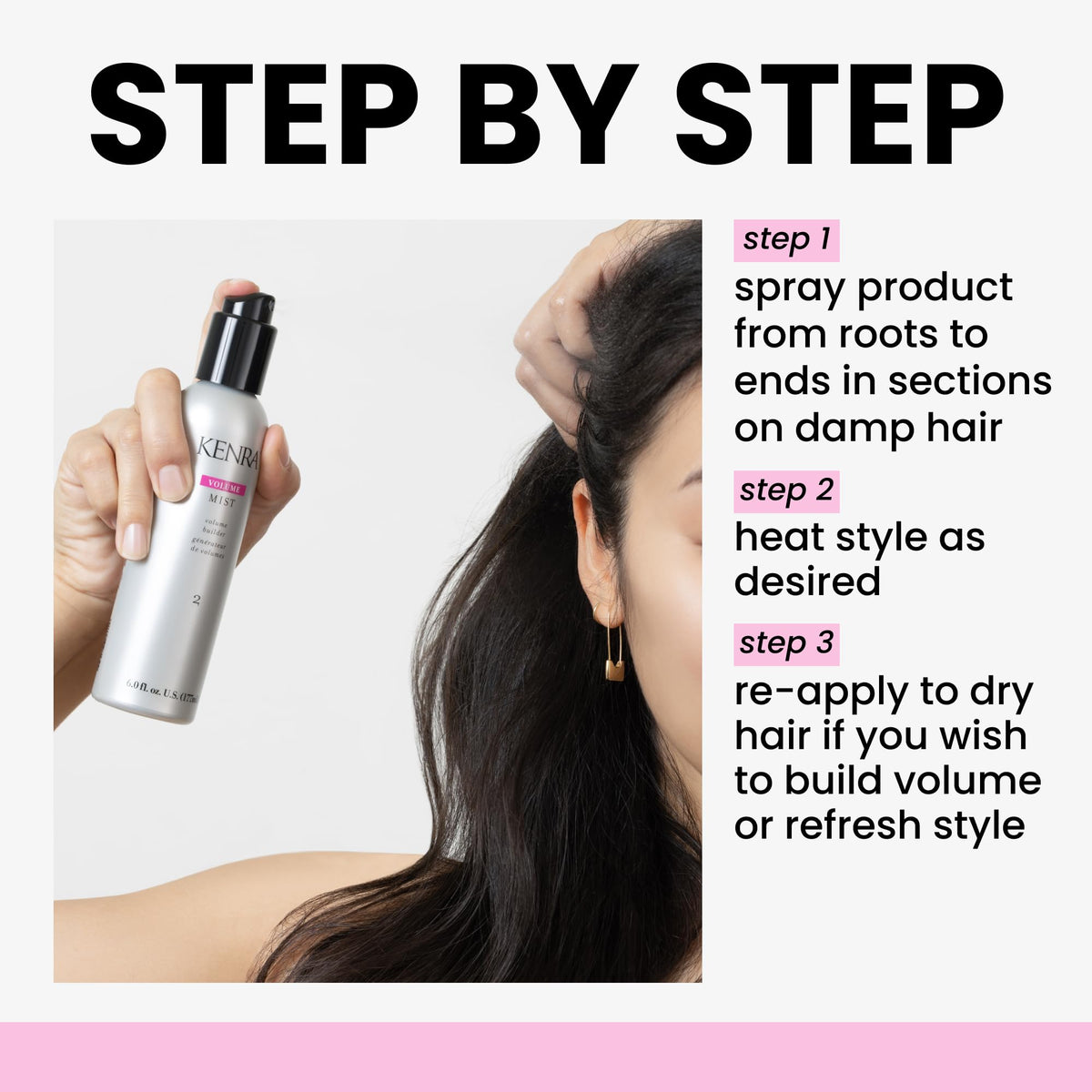 Kenra Professional Volume Mist 2 | Volume Builder | Lightweight, Fine Mist | Low Hold, Flexible Finish | Thermal Protection | Lasts Up To 48 hours |