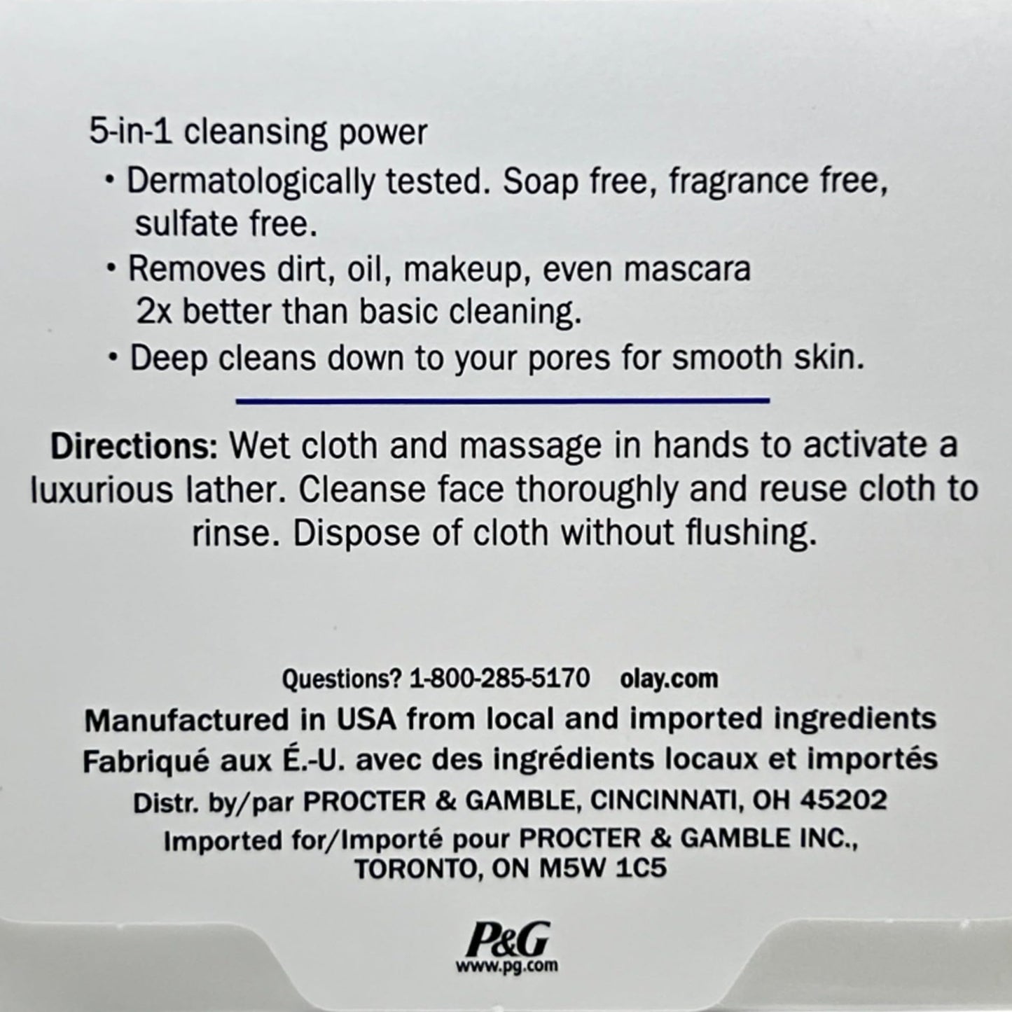 Olay Daily Deeply Clean 2-in-1 Water Activated Cleansing Face Cloths 33ct (Pack of 4) Beauty & Personal Care Olay