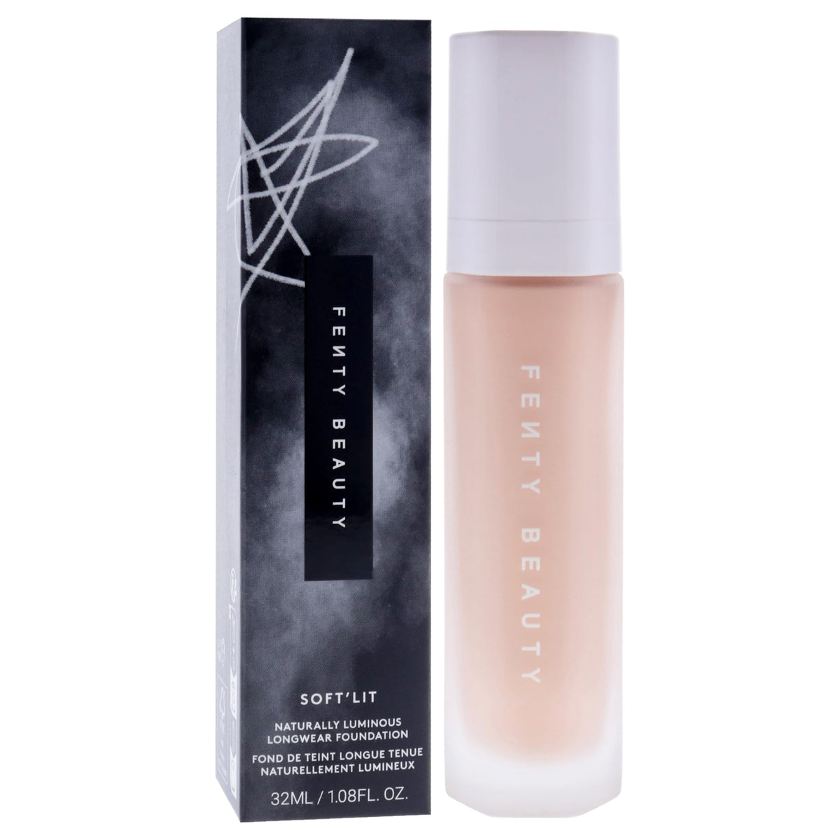Soft Lit Naturally Luminous Longwear Foundation - 160 Light Warm Peach by Fenty Beauty for Women - 1.08 oz Foundation