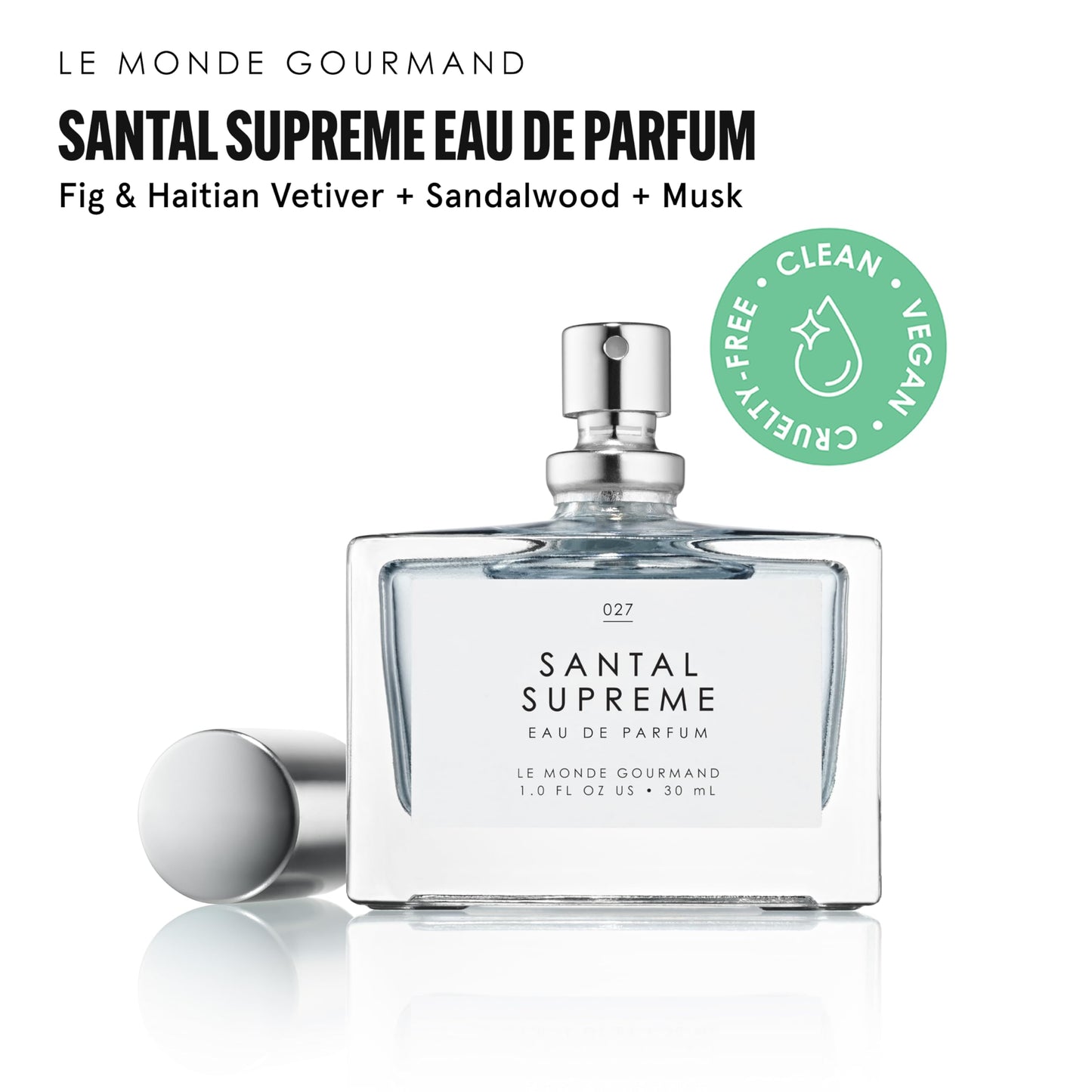 Le Monde Gourmand Santal Supreme Spray Eau de Parfum - Sandalwood, Violet, Musky Perfume Notes - 1 fl oz (30 ml) Beauty & Personal Care Le Monde Gourmand