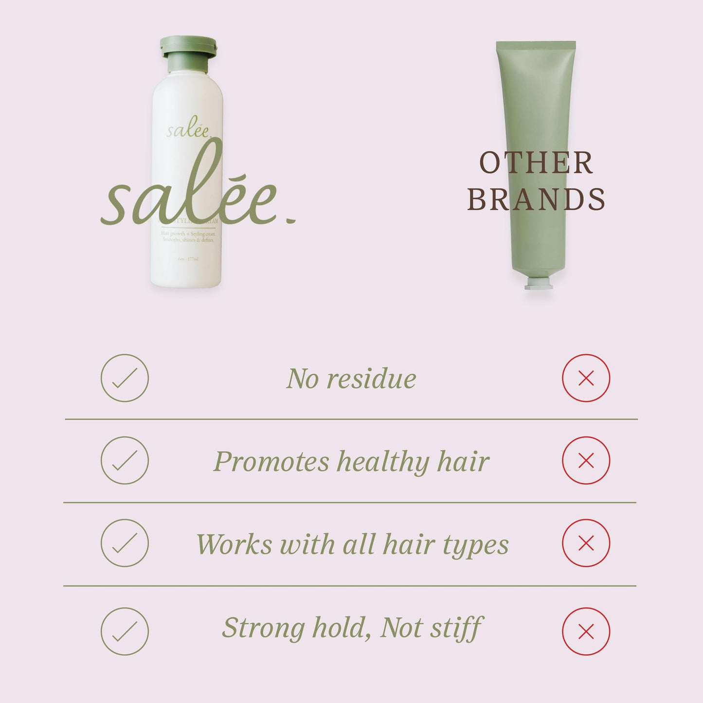Salée- Styling Cream For Slickbacks & Curls | Slick Back Hair & Define Curly Hair | For Women, Kids, Girls, Smoothing & Anti-Frizz | For Curls, Wavy Beauty & Personal Care SALEE.