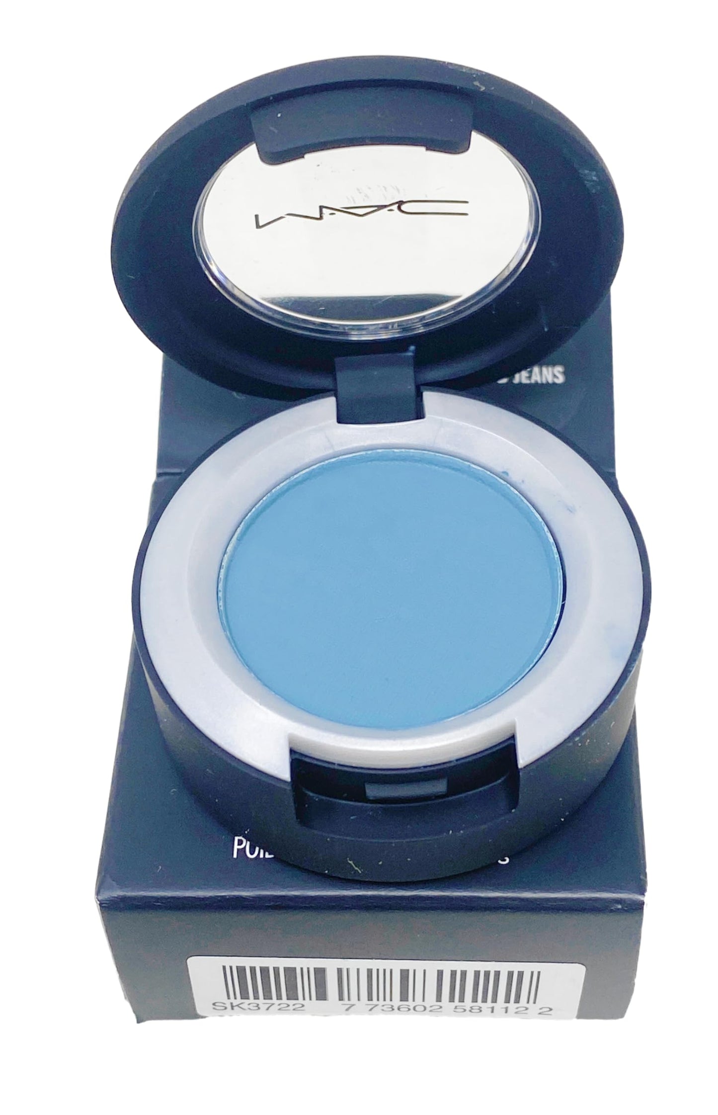 MAC Cosmetics Powder Kiss Soft Matte Eye Shadow - Good Jeans (Muted slate blue grey) .05 Oz / 1.5 g Beauty & Personal Care MAC