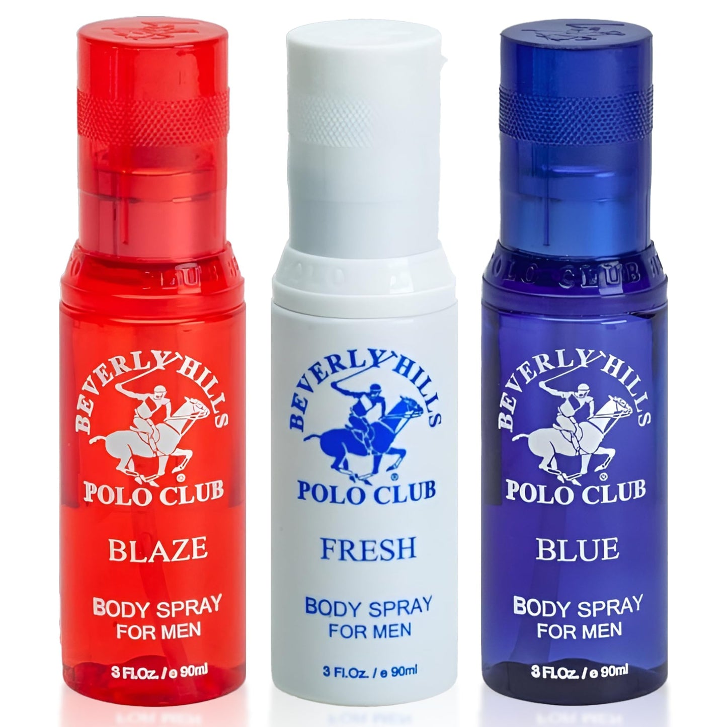 Beverly Hills Polo Club Men's Body Spray Collection - 3 x 3oz Designer Cologne Gift Set for Everyday Freshness & Travel Beauty & Personal Care Beverly Hills Polo Club
