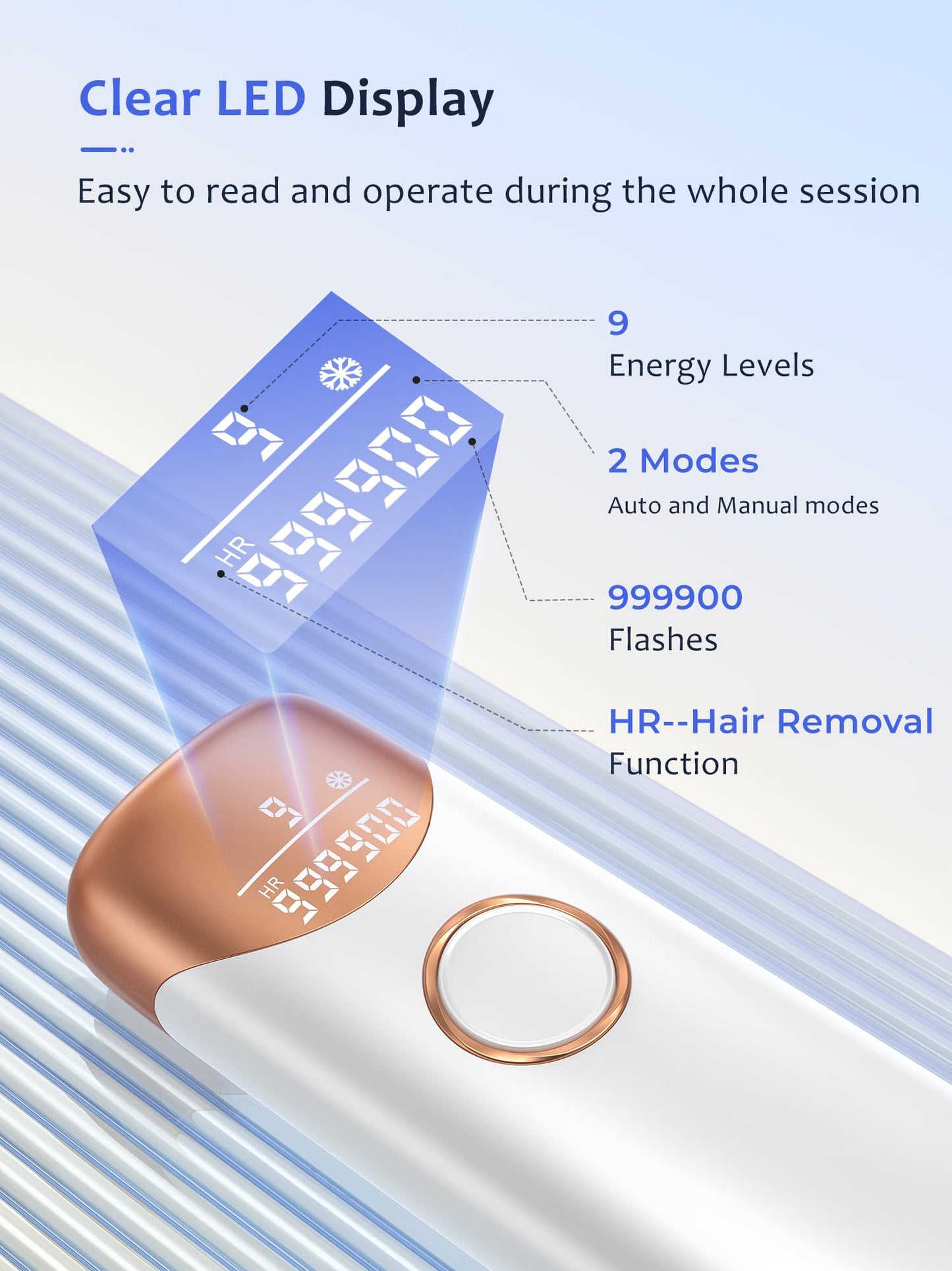 Ubroo Laser Hair Removal,IPL Hair Removal Device with 5? Ice Cooling,At-Home Laser Hair Removal for Women & Men,Body Legs Armpits Use (Gold) Beauty and Personal Care Ubroo