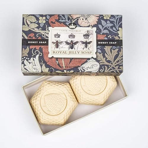 Baudelaire Apiana Double Bar Swiss Honey Soap in Gift Box, Royal Jelly, 3.5 oz, 2 count Beauty & Personal Care Baudelaire