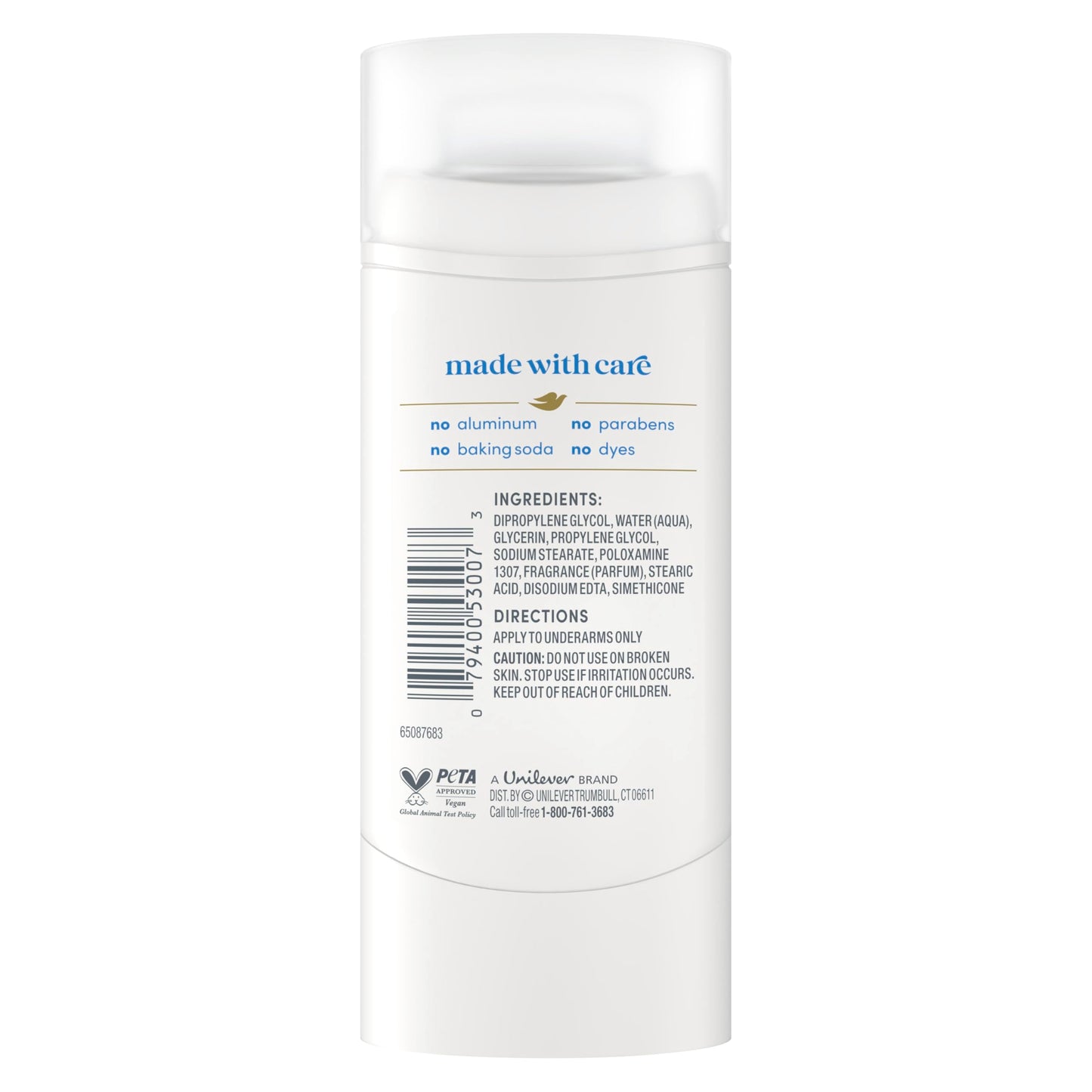 Dove Deodorant Stick Sensitive for 72 Hour Odor Protection Aluminum Free 2.4 oz Beauty and Personal Care Dove