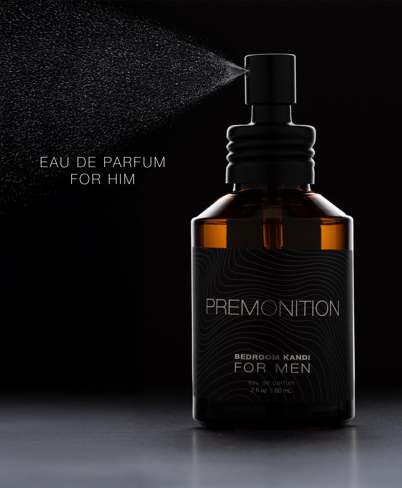 Bedroom Kandi for Men Premonition Pheromone-Enhanced Eau de Parfum Spray 2 oz (60 ml) - Citrus, Neroli & Cedarwood Fragrance - Long-Lasting Cologne Beauty & Personal Care Kandi
